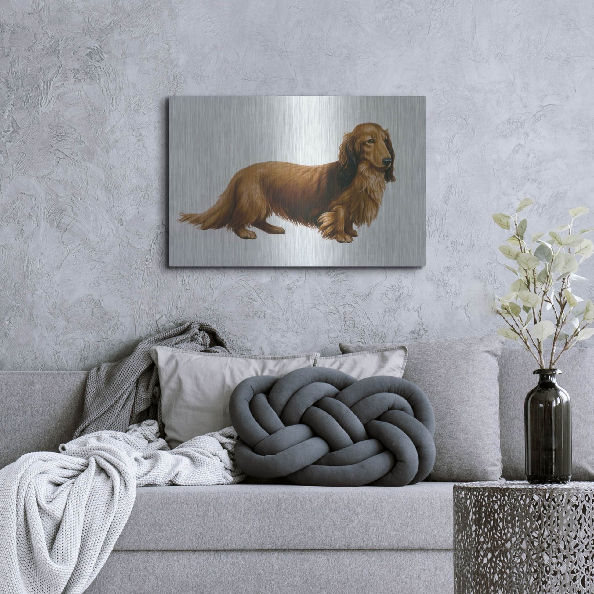 Luxe Metal Art 'Dachsund' by Harro Maass, Metal Wall Art,36x24