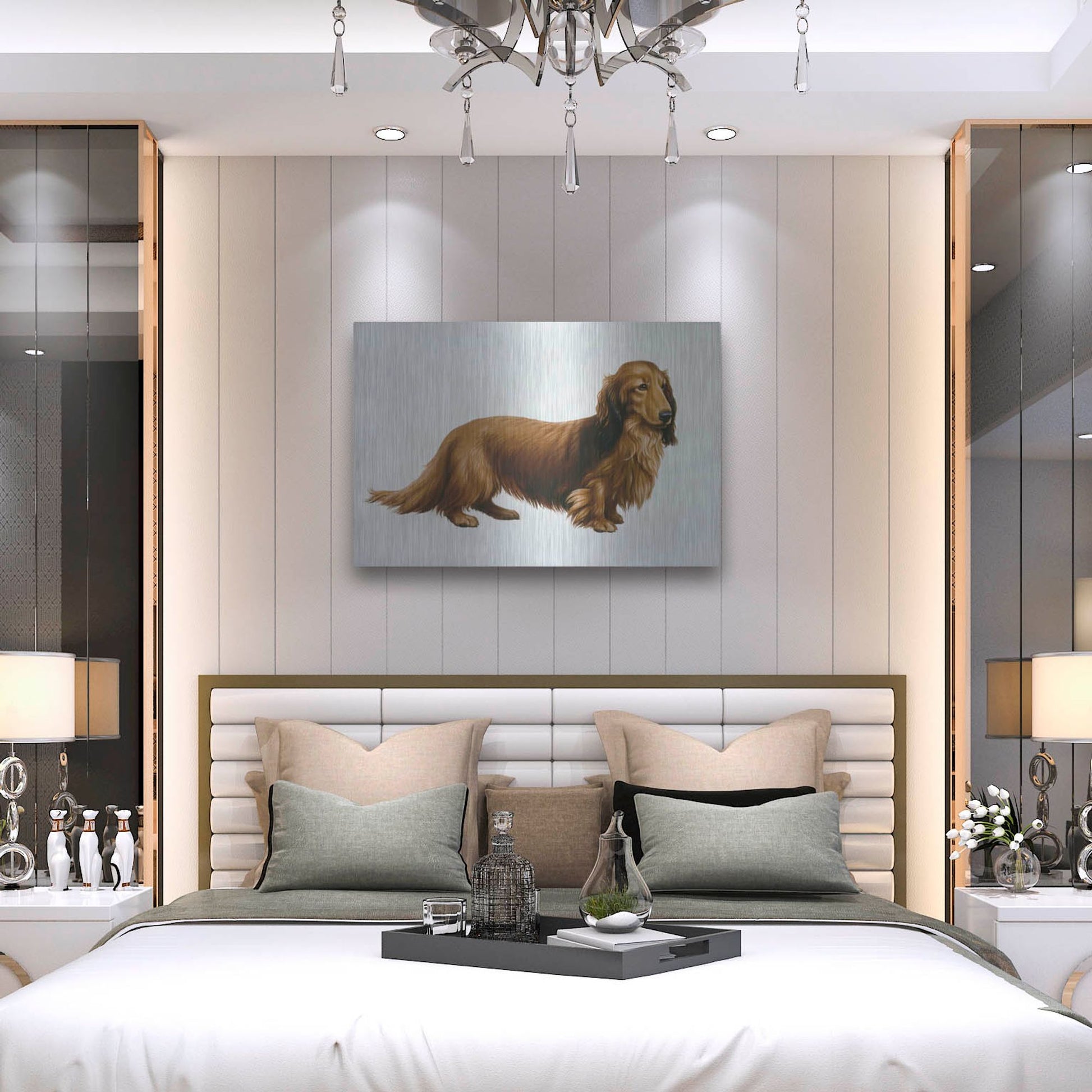 Luxe Metal Art 'Dachsund' by Harro Maass, Metal Wall Art,36x24