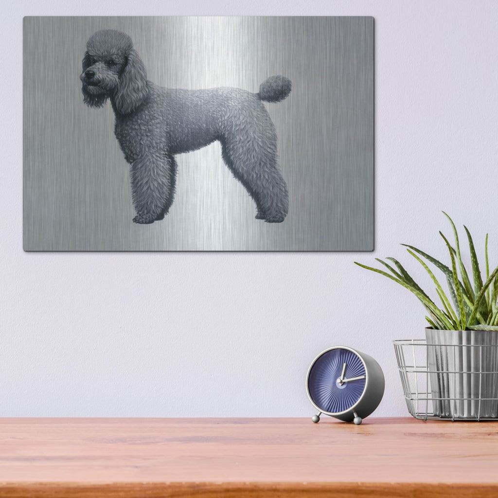 Luxe Metal Art 'Poodle' by Harro Maass, Metal Wall Art,16x12