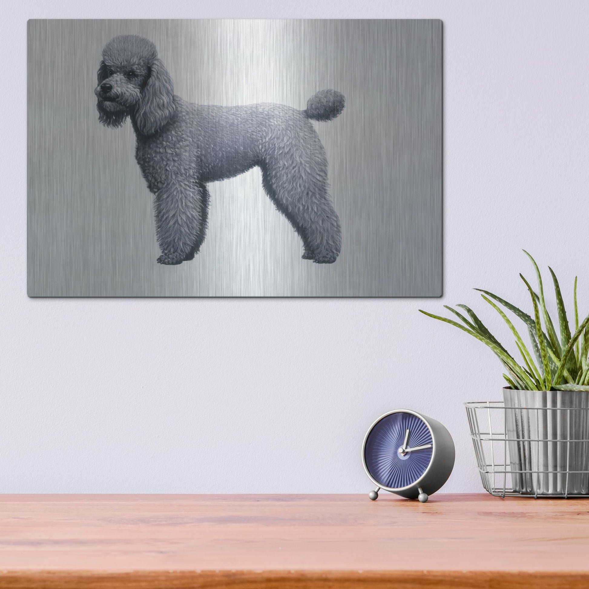 Luxe Metal Art 'Poodle' by Harro Maass, Metal Wall Art,16x12