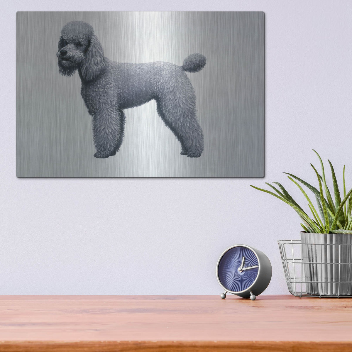 Luxe Metal Art 'Poodle' by Harro Maass, Metal Wall Art,16x12