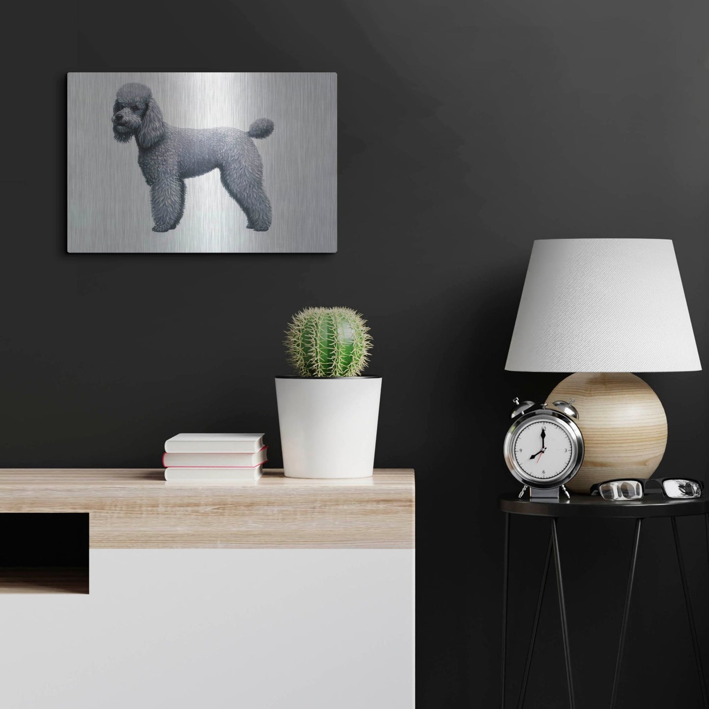 Luxe Metal Art 'Poodle' by Harro Maass, Metal Wall Art,24x16