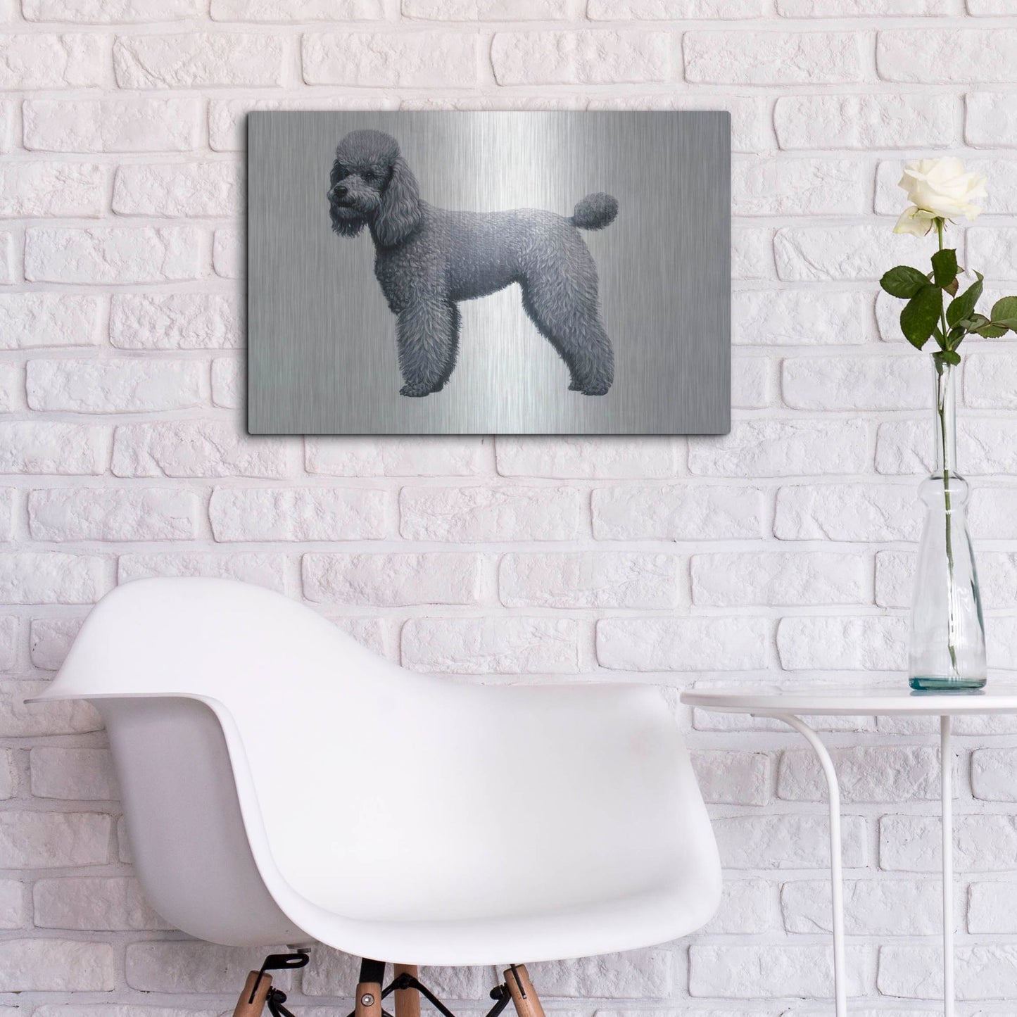 Luxe Metal Art 'Poodle' by Harro Maass, Metal Wall Art,24x16