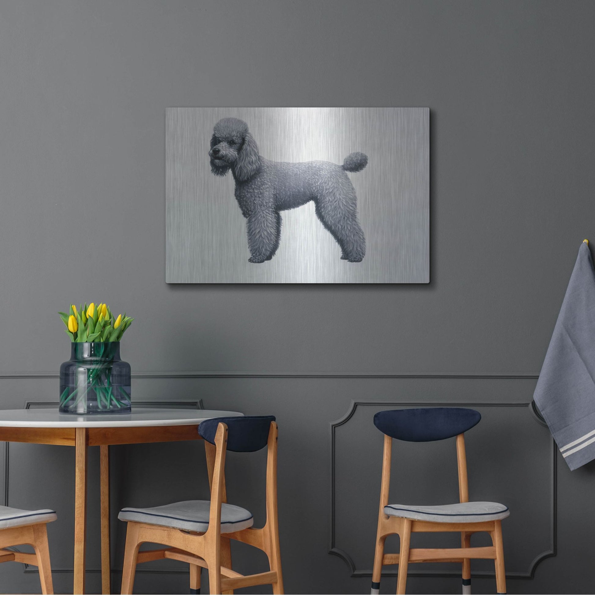 Luxe Metal Art 'Poodle' by Harro Maass, Metal Wall Art,36x24