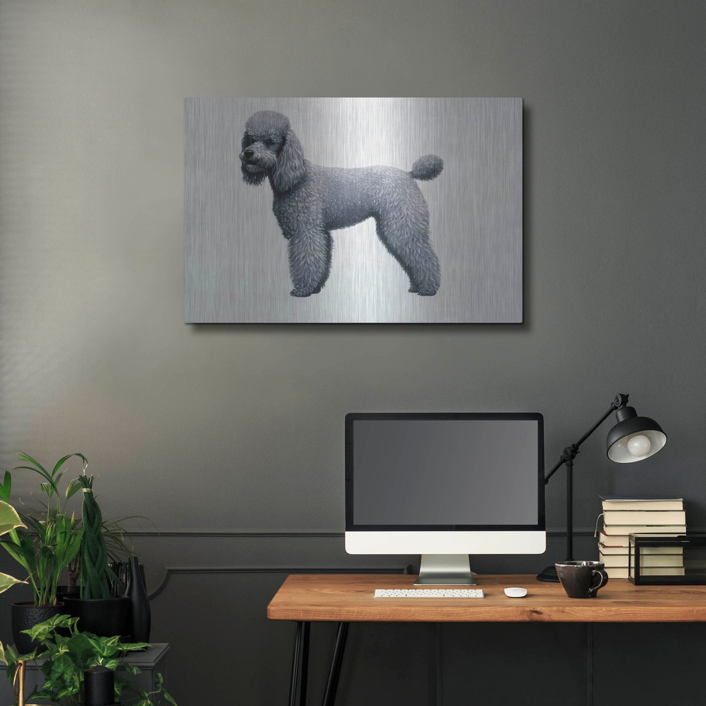 Luxe Metal Art 'Poodle' by Harro Maass, Metal Wall Art,36x24
