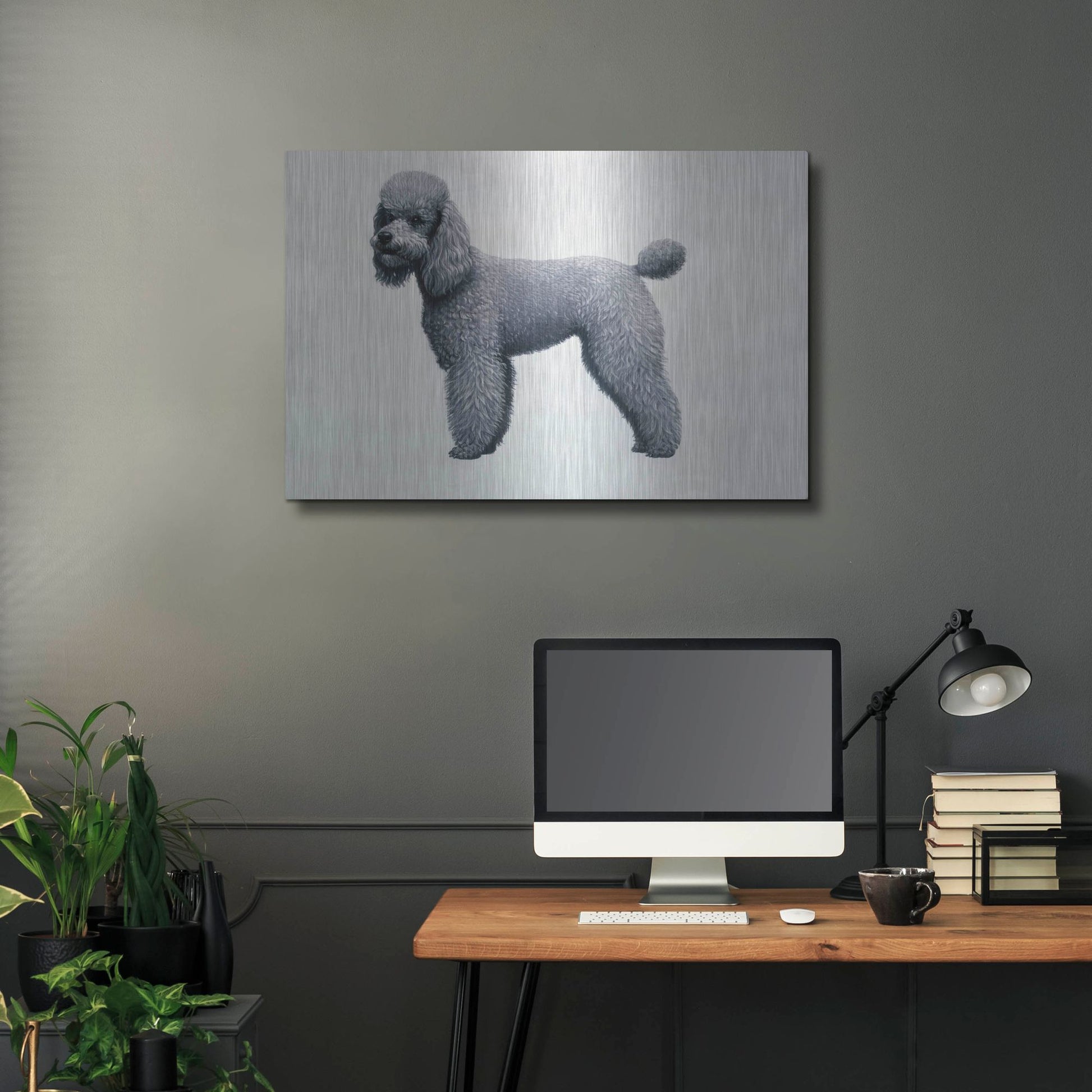 Luxe Metal Art 'Poodle' by Harro Maass, Metal Wall Art,36x24