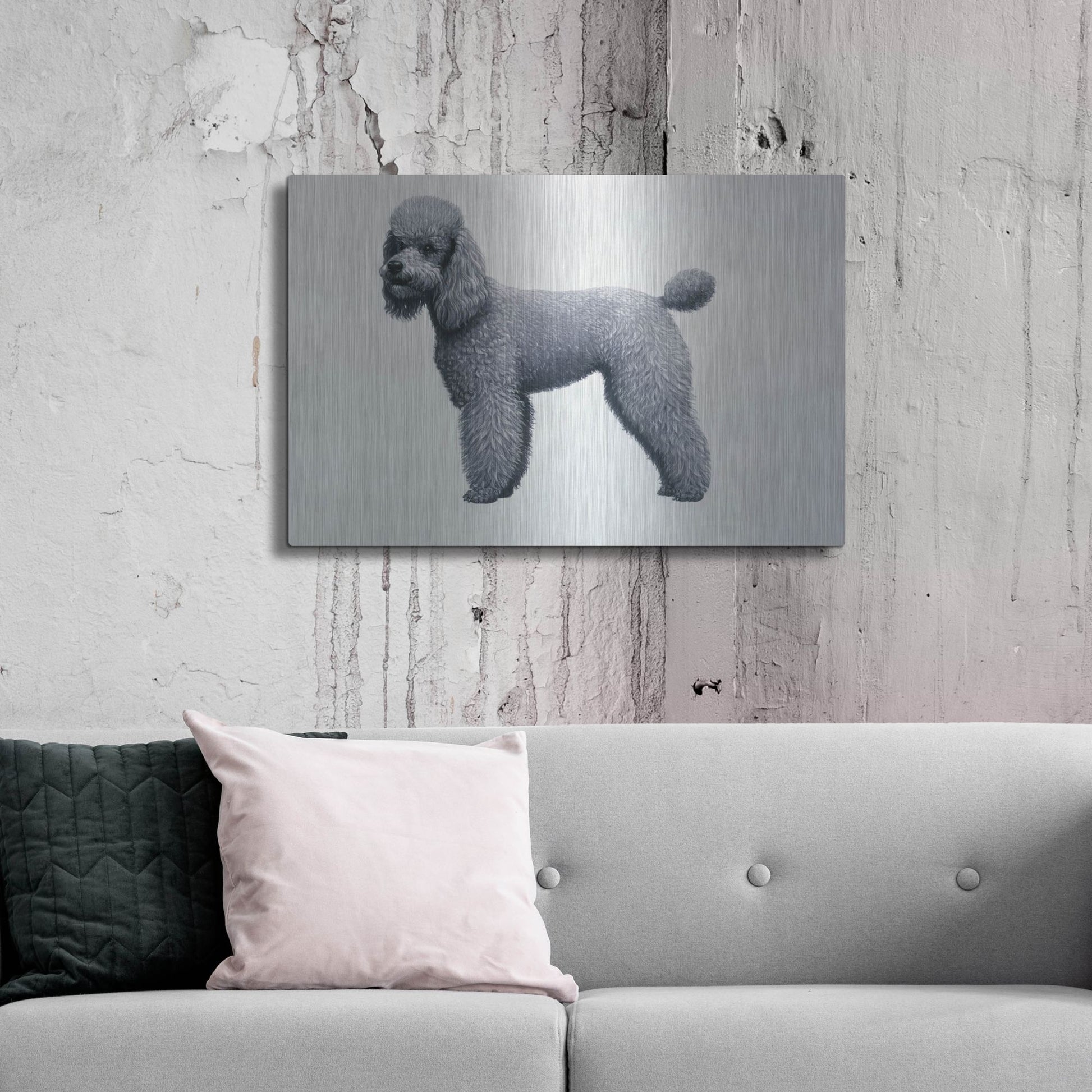 Luxe Metal Art 'Poodle' by Harro Maass, Metal Wall Art,36x24