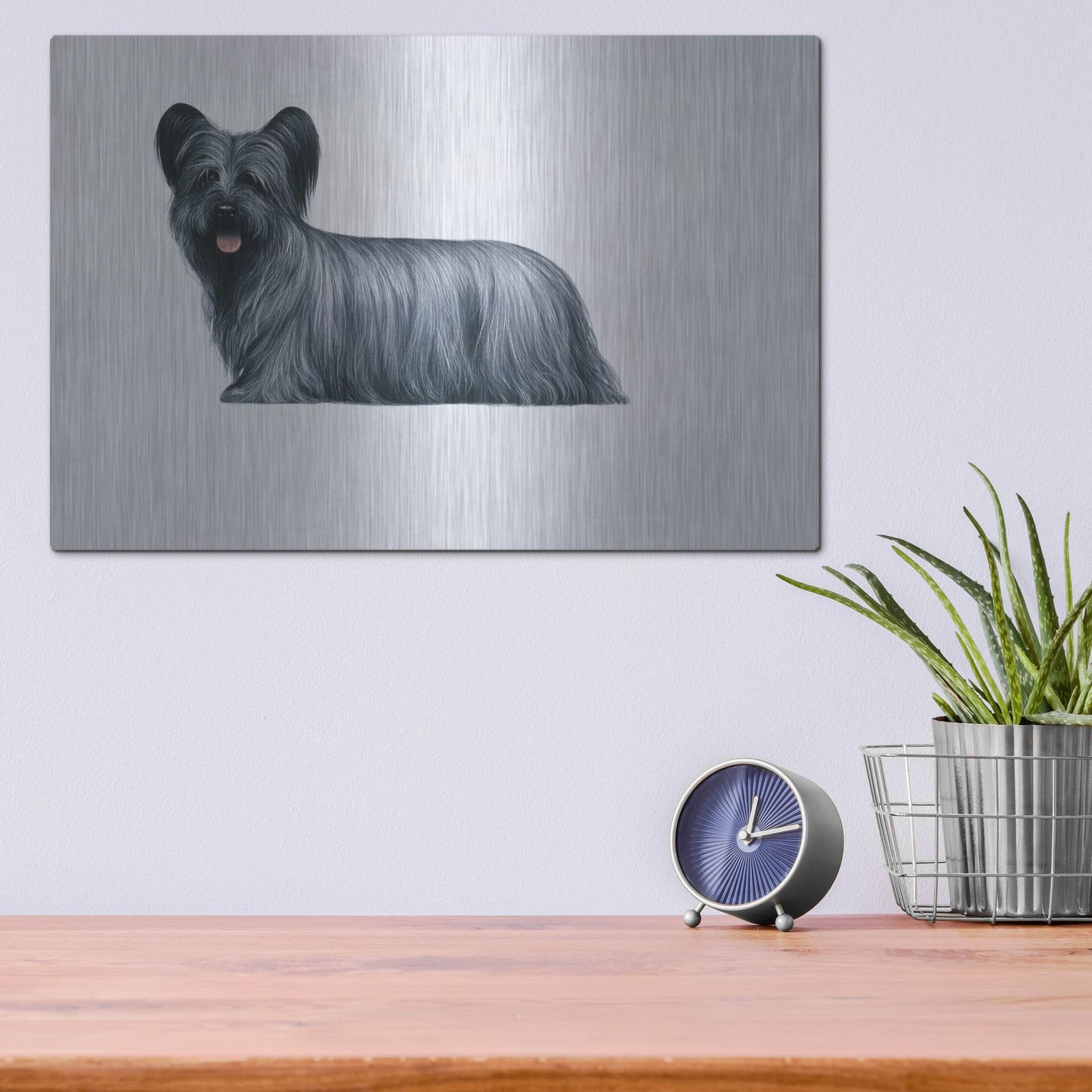 Luxe Metal Art 'Sky Terrier' by Harro Maass, Metal Wall Art,16x12
