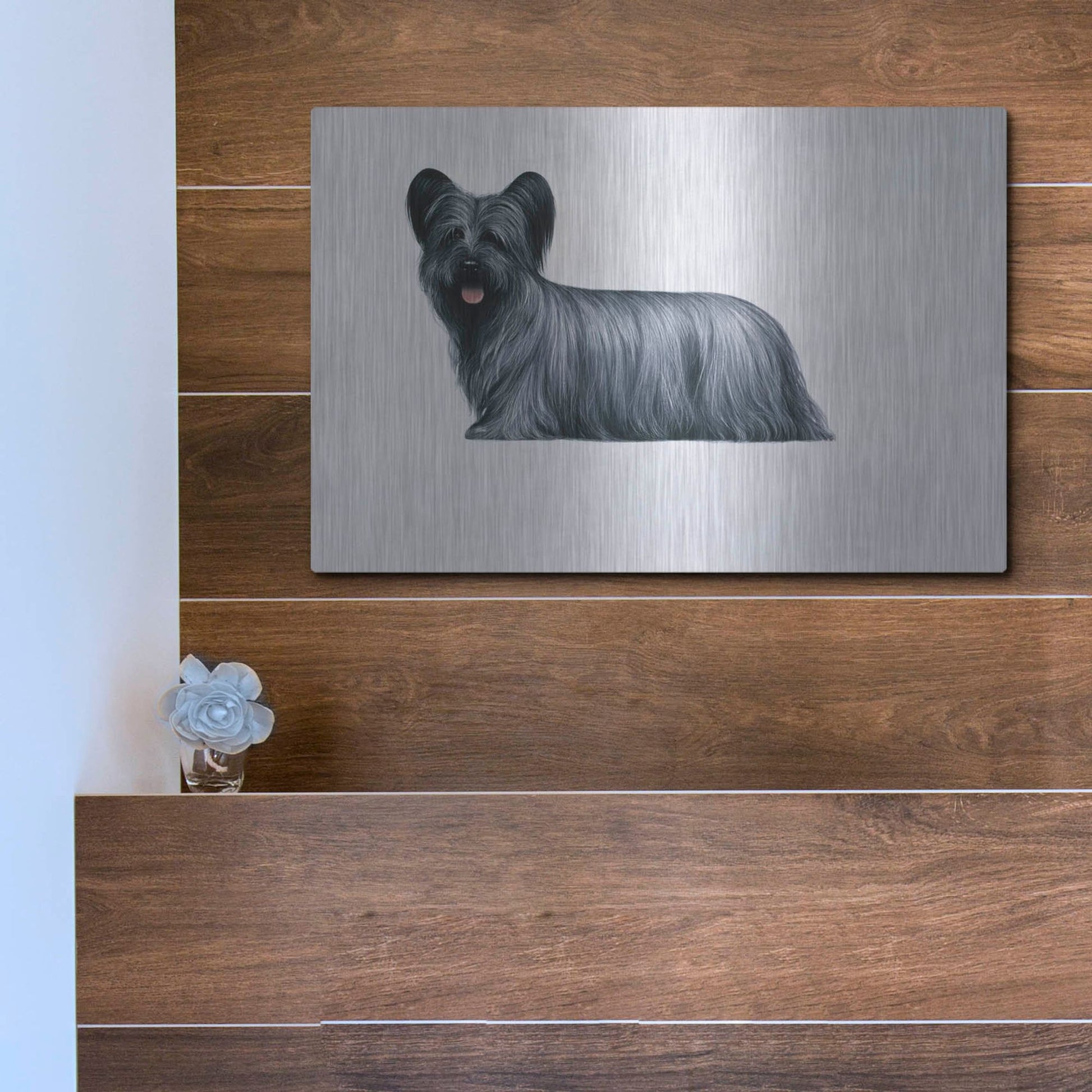 Luxe Metal Art 'Sky Terrier' by Harro Maass, Metal Wall Art,16x12