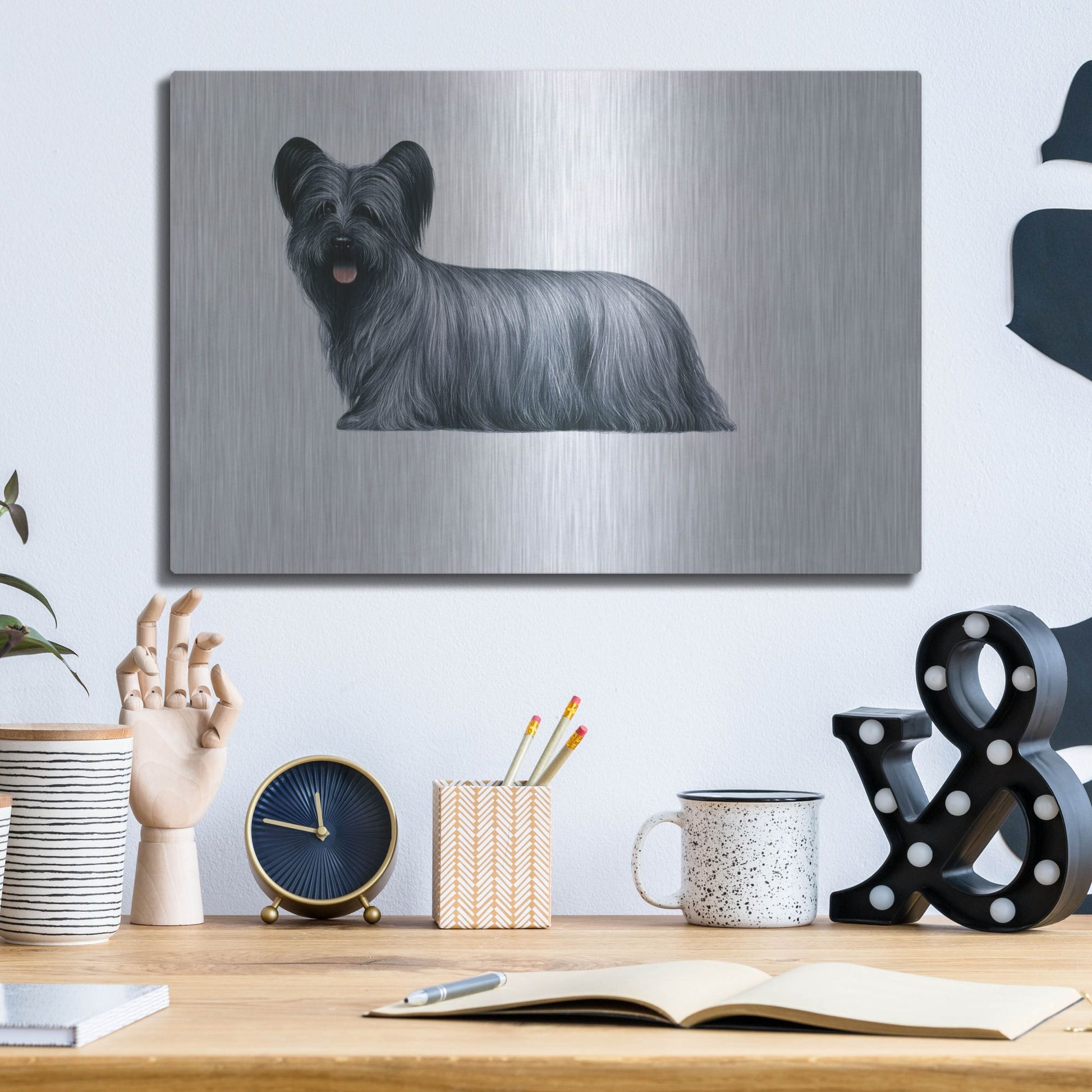Luxe Metal Art 'Sky Terrier' by Harro Maass, Metal Wall Art,16x12