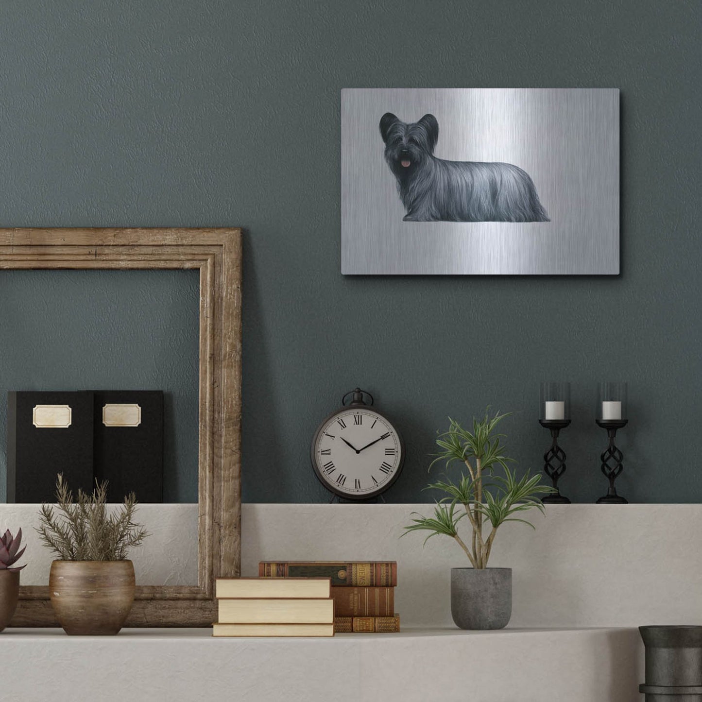 Luxe Metal Art 'Sky Terrier' by Harro Maass, Metal Wall Art,16x12
