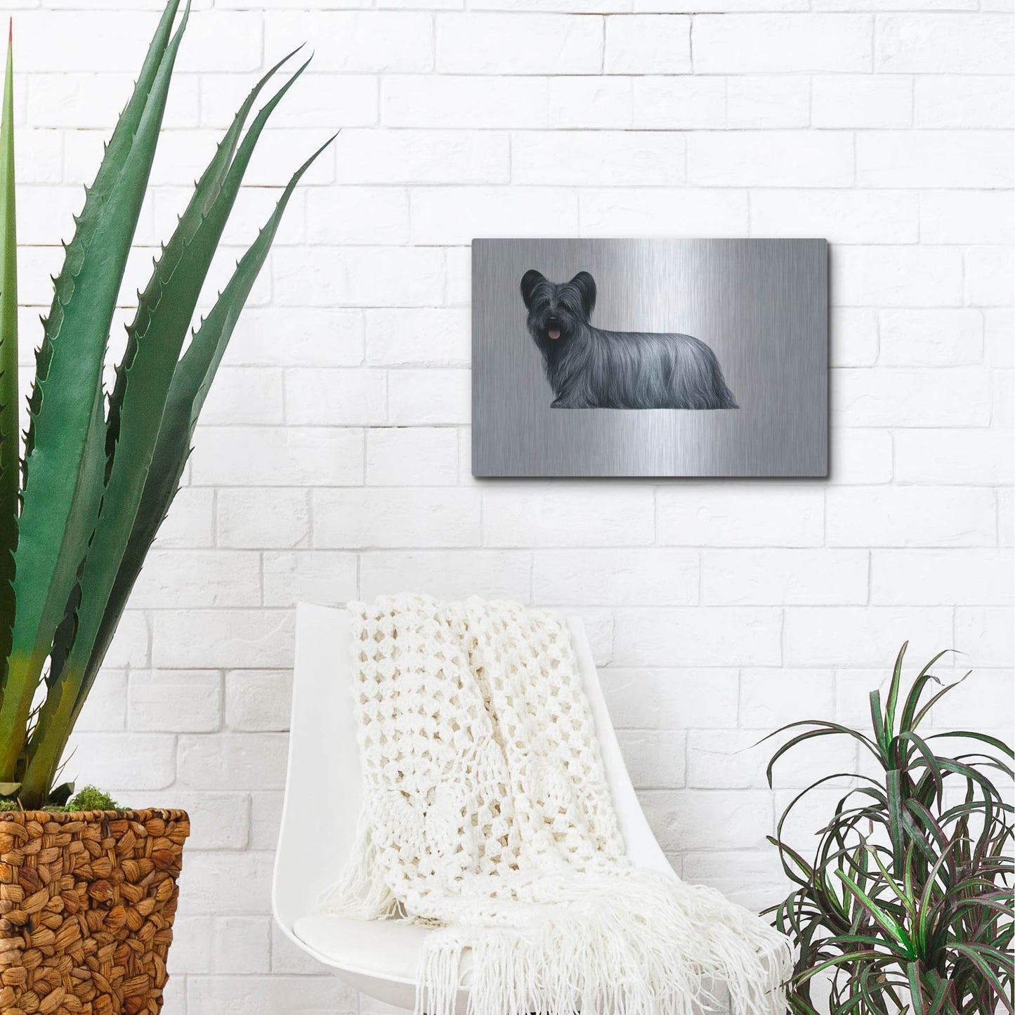 Luxe Metal Art 'Sky Terrier' by Harro Maass, Metal Wall Art,16x12
