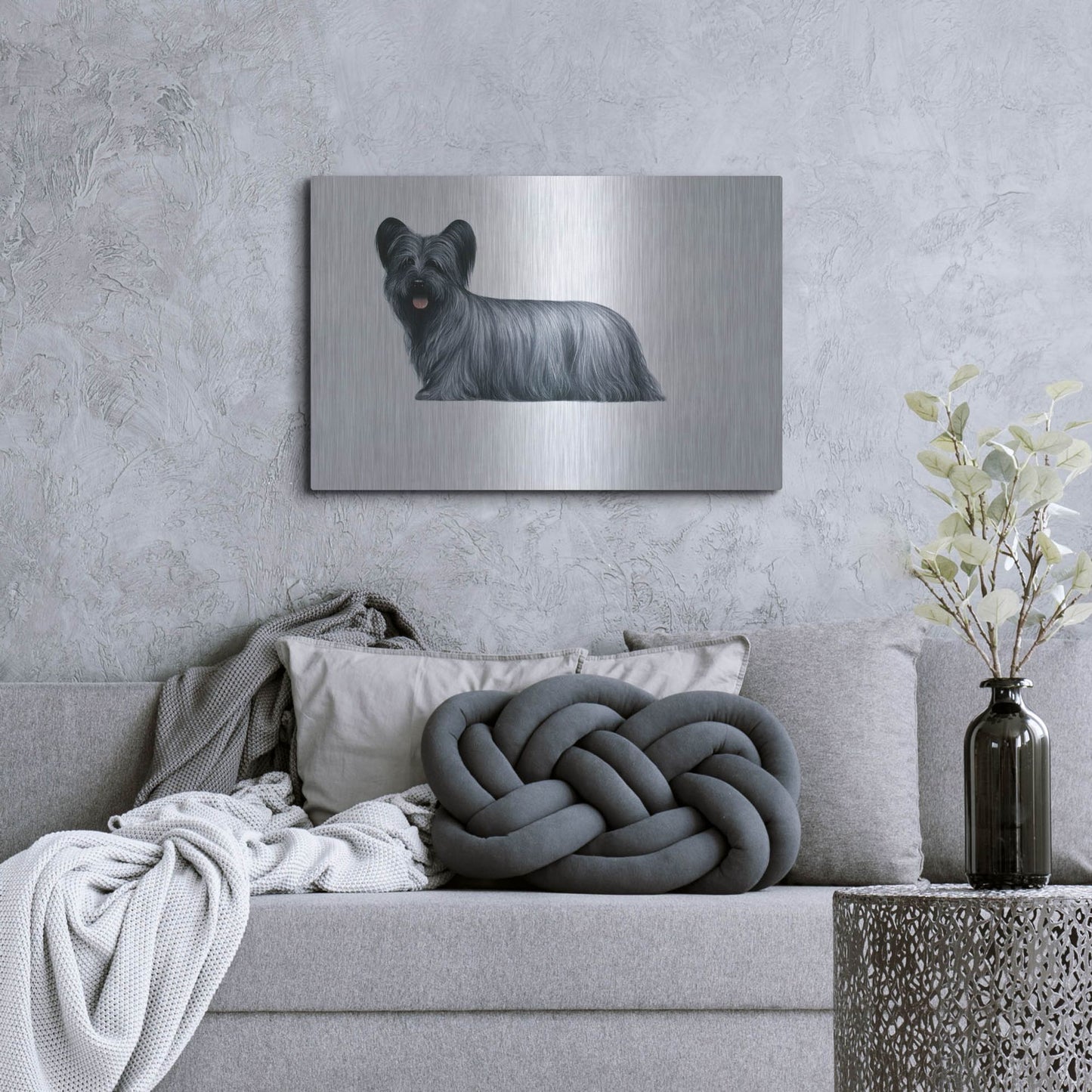 Luxe Metal Art 'Sky Terrier' by Harro Maass, Metal Wall Art,36x24