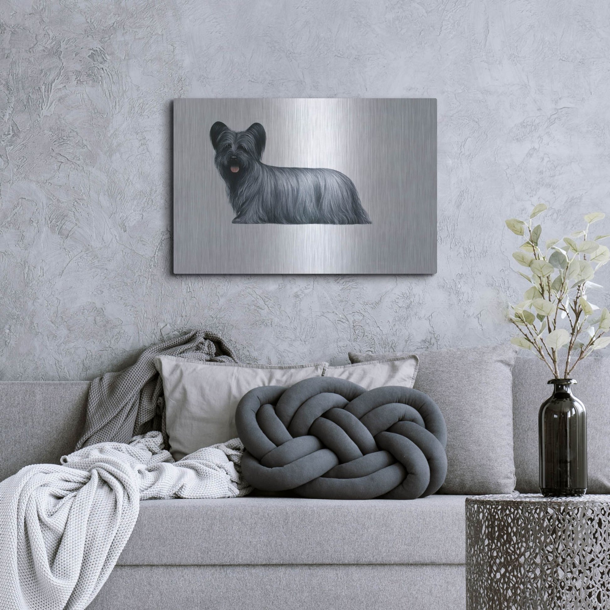 Luxe Metal Art 'Sky Terrier' by Harro Maass, Metal Wall Art,36x24