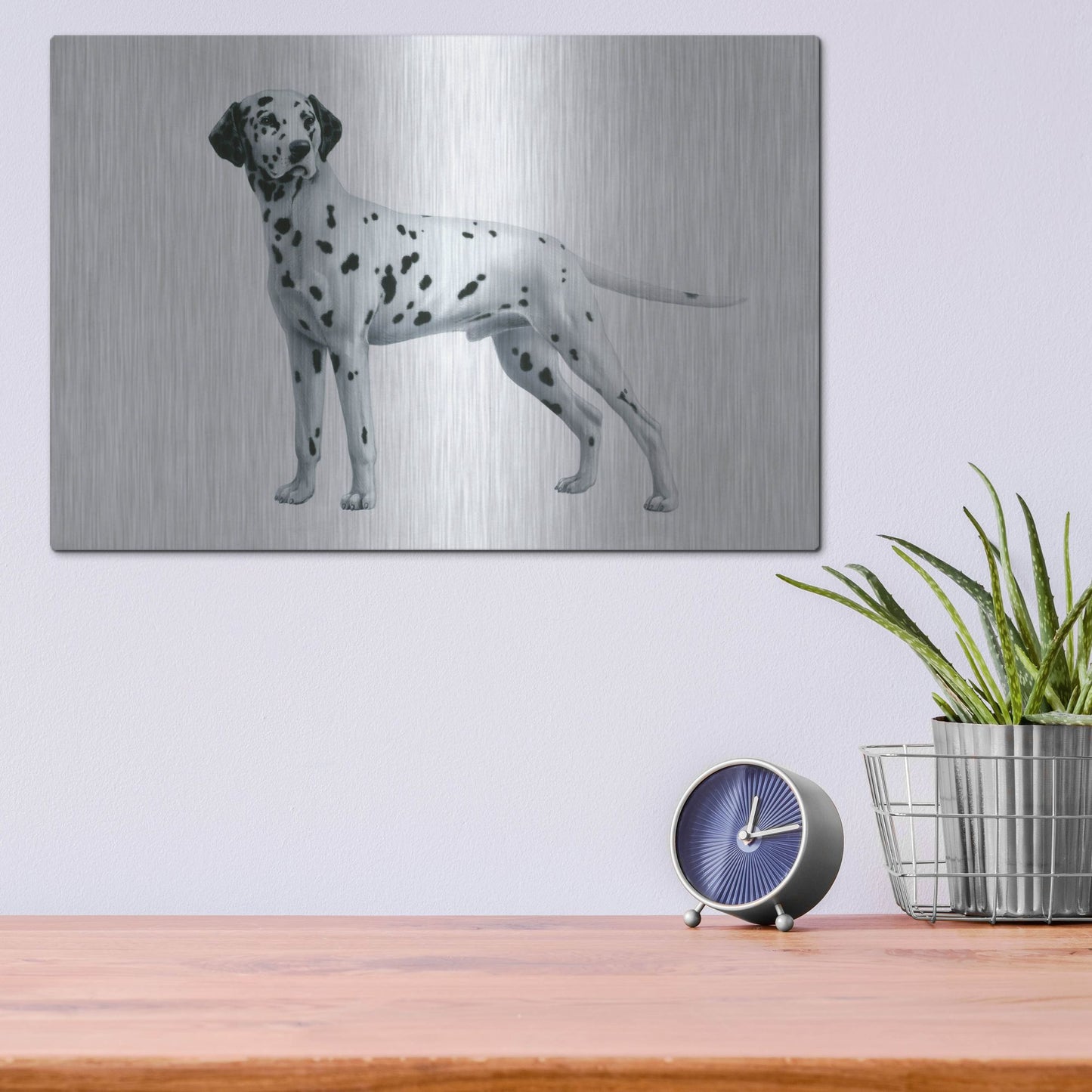 Luxe Metal Art 'Dalmatian' by Harro Maass, Metal Wall Art,16x12