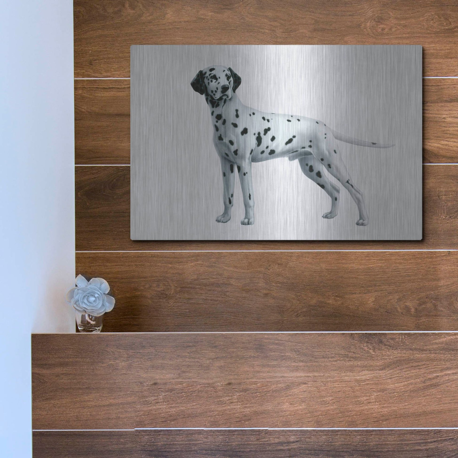 Luxe Metal Art 'Dalmatian' by Harro Maass, Metal Wall Art,16x12