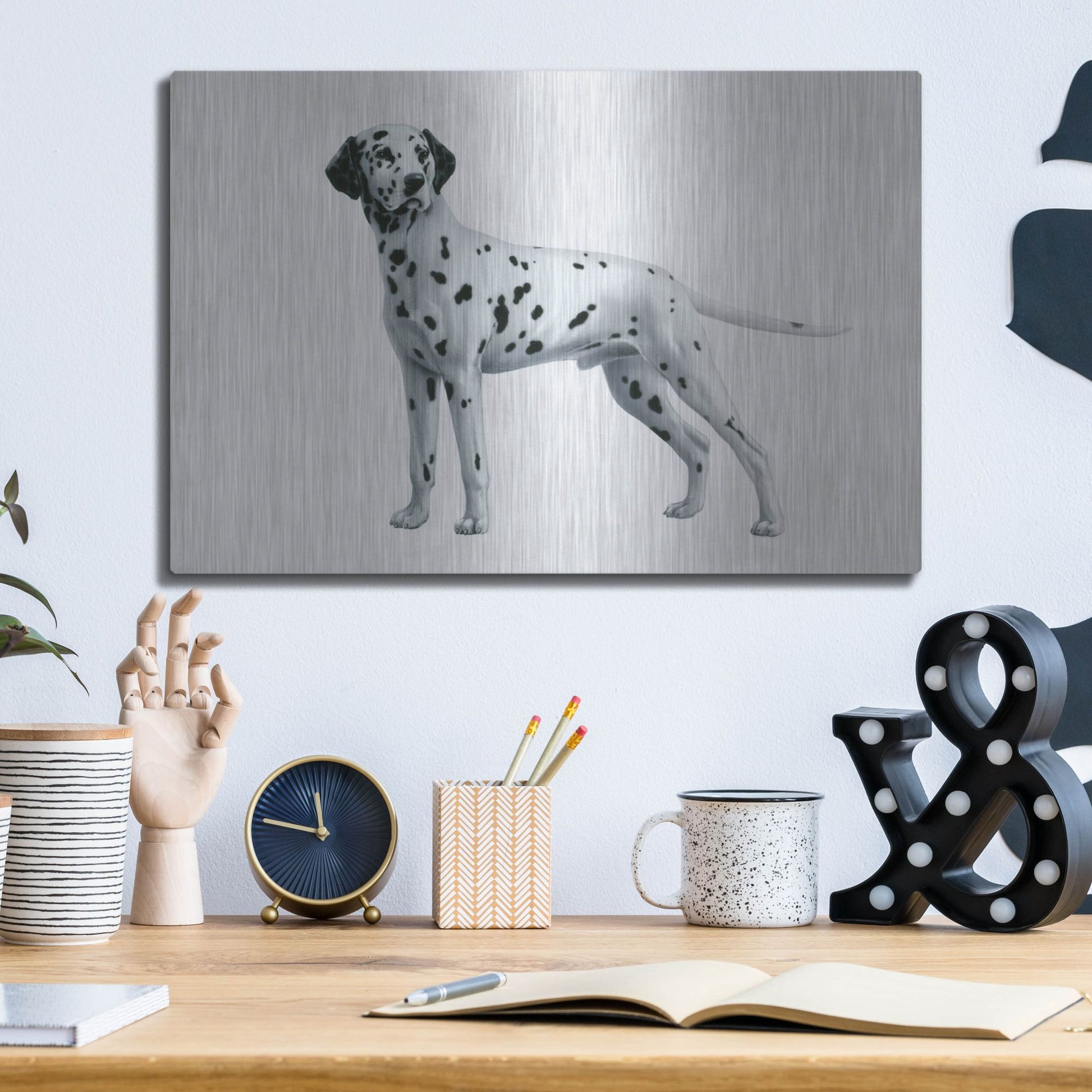 Luxe Metal Art 'Dalmatian' by Harro Maass, Metal Wall Art,16x12