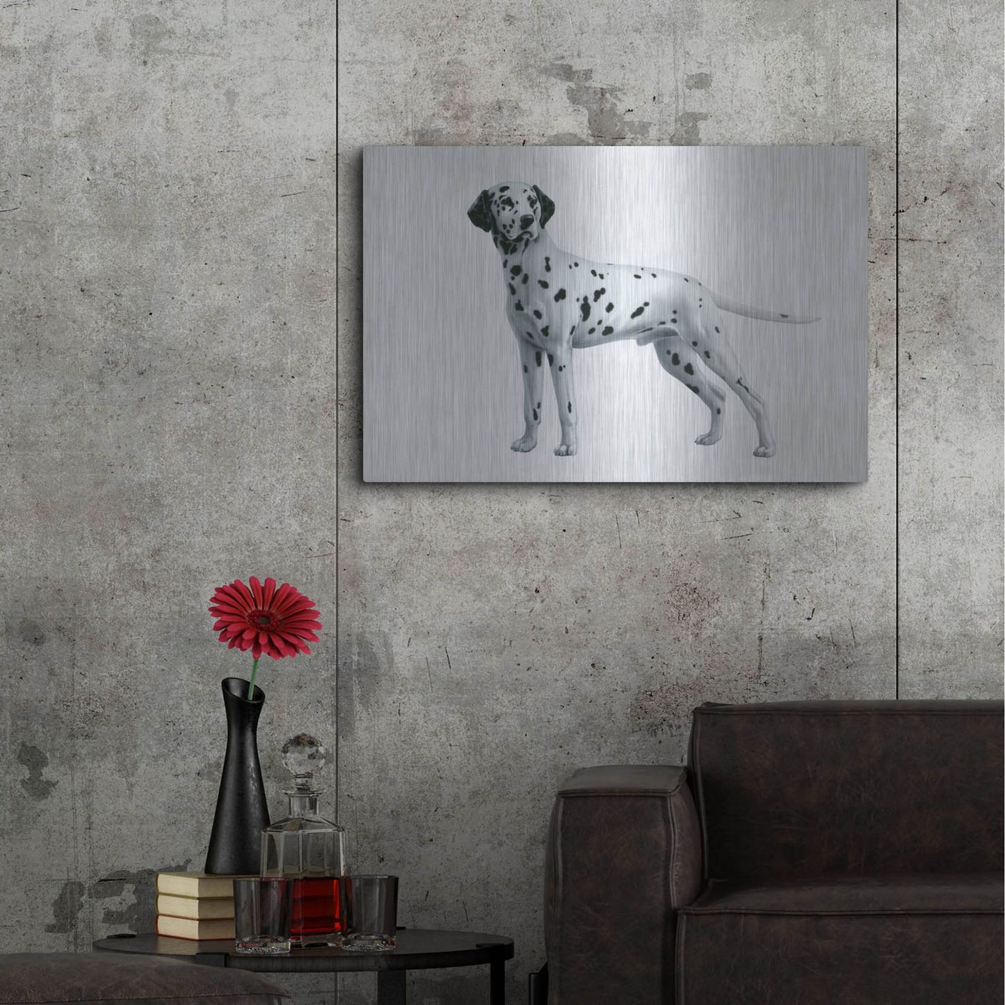 Luxe Metal Art 'Dalmatian' by Harro Maass, Metal Wall Art,36x24