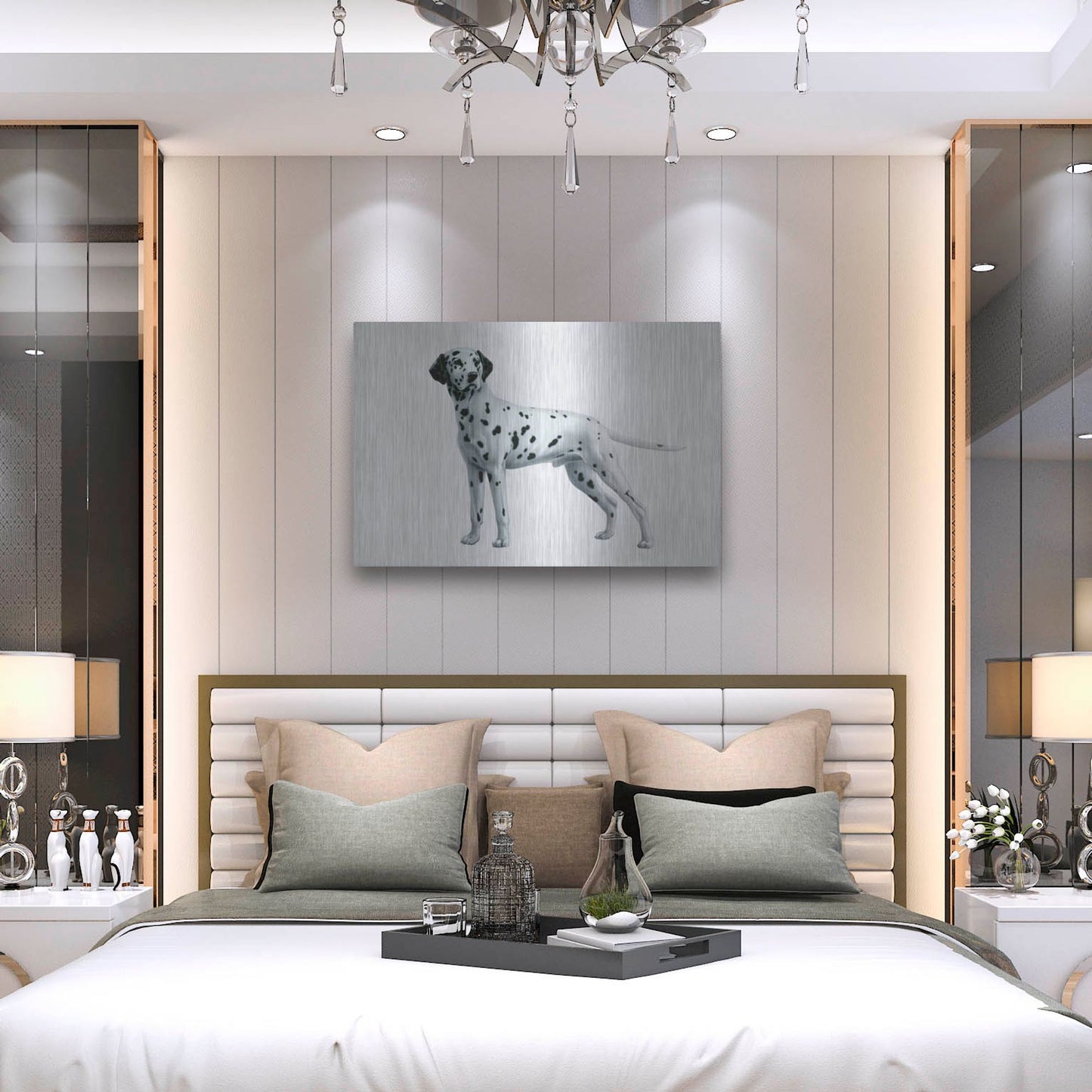 Luxe Metal Art 'Dalmatian' by Harro Maass, Metal Wall Art,36x24