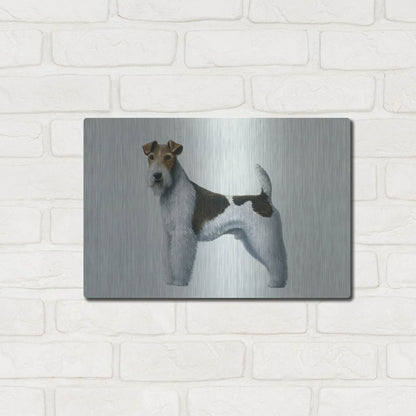 Luxe Metal Art 'Fox Terrier' by Harro Maass, Metal Wall Art,16x12