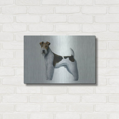 Luxe Metal Art 'Fox Terrier' by Harro Maass, Metal Wall Art,24x16