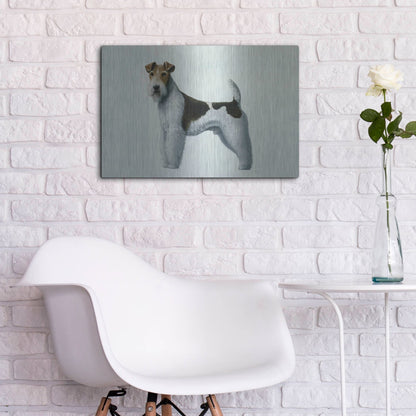 Luxe Metal Art 'Fox Terrier' by Harro Maass, Metal Wall Art,24x16