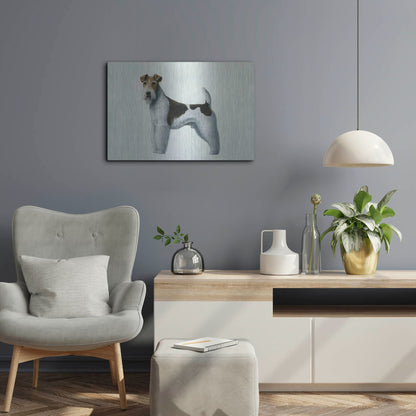 Luxe Metal Art 'Fox Terrier' by Harro Maass, Metal Wall Art,24x16
