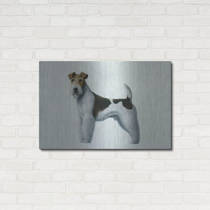 Luxe Metal Art 'Fox Terrier' by Harro Maass, Metal Wall Art,36x24