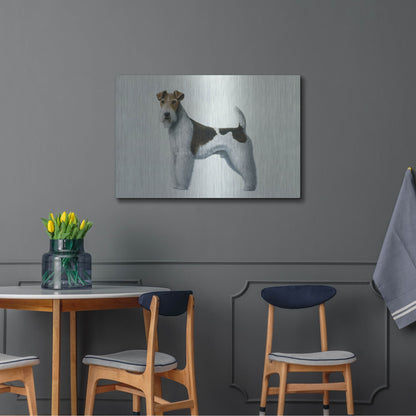 Luxe Metal Art 'Fox Terrier' by Harro Maass, Metal Wall Art,36x24