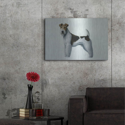 Luxe Metal Art 'Fox Terrier' by Harro Maass, Metal Wall Art,36x24