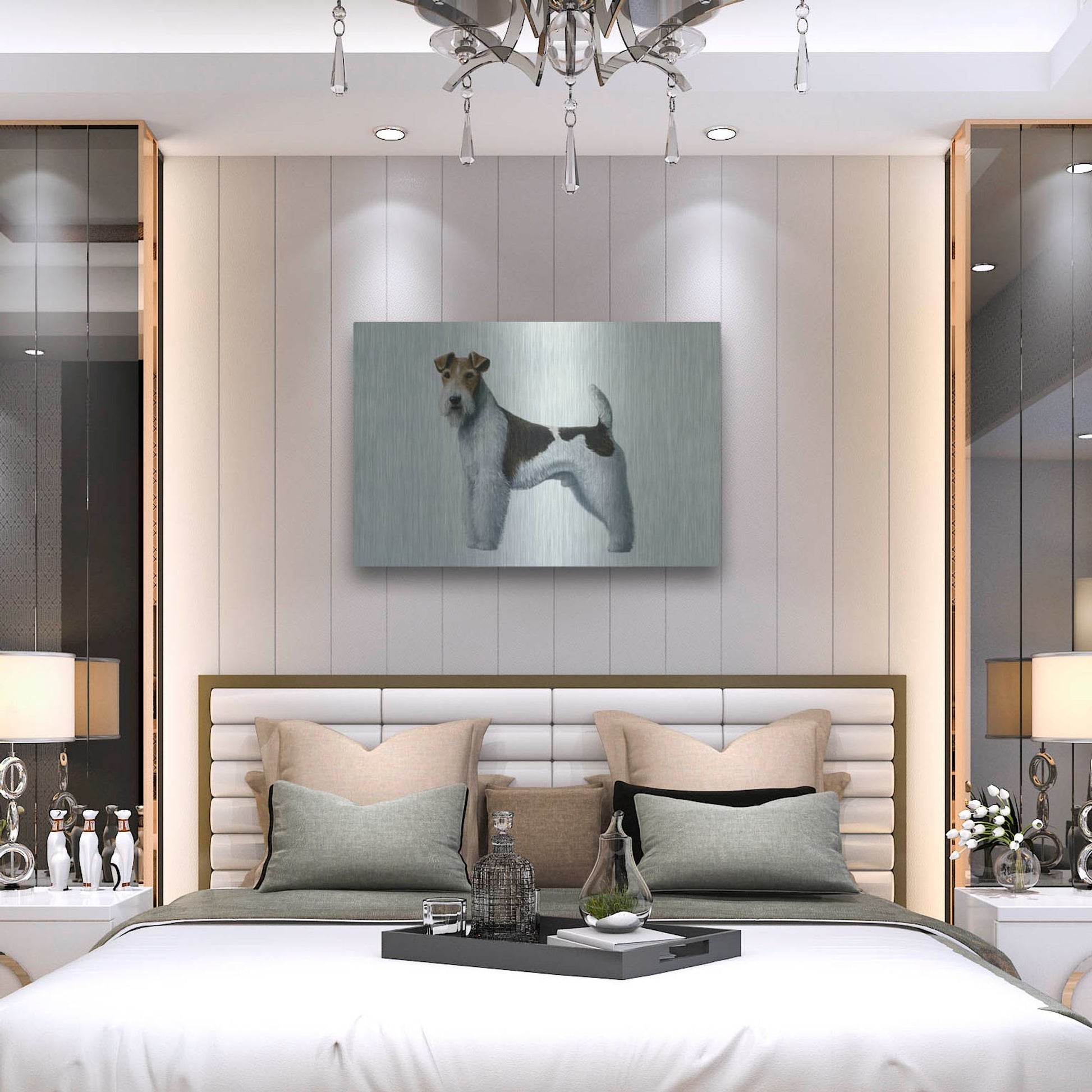 Luxe Metal Art 'Fox Terrier' by Harro Maass, Metal Wall Art,36x24