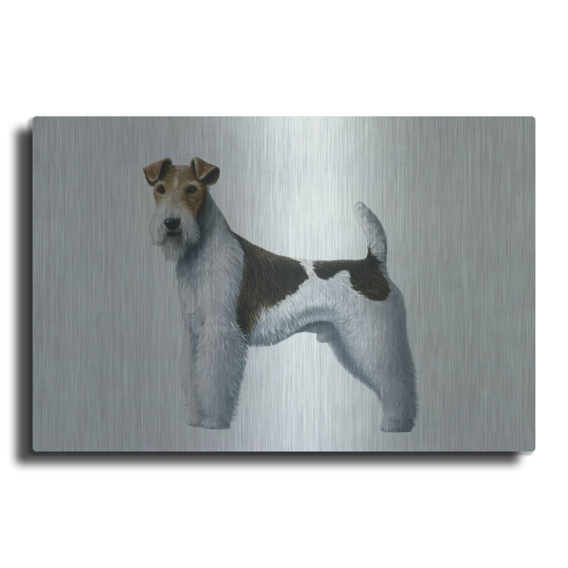 Luxe Metal Art 'Fox Terrier' by Harro Maass, Metal Wall Art