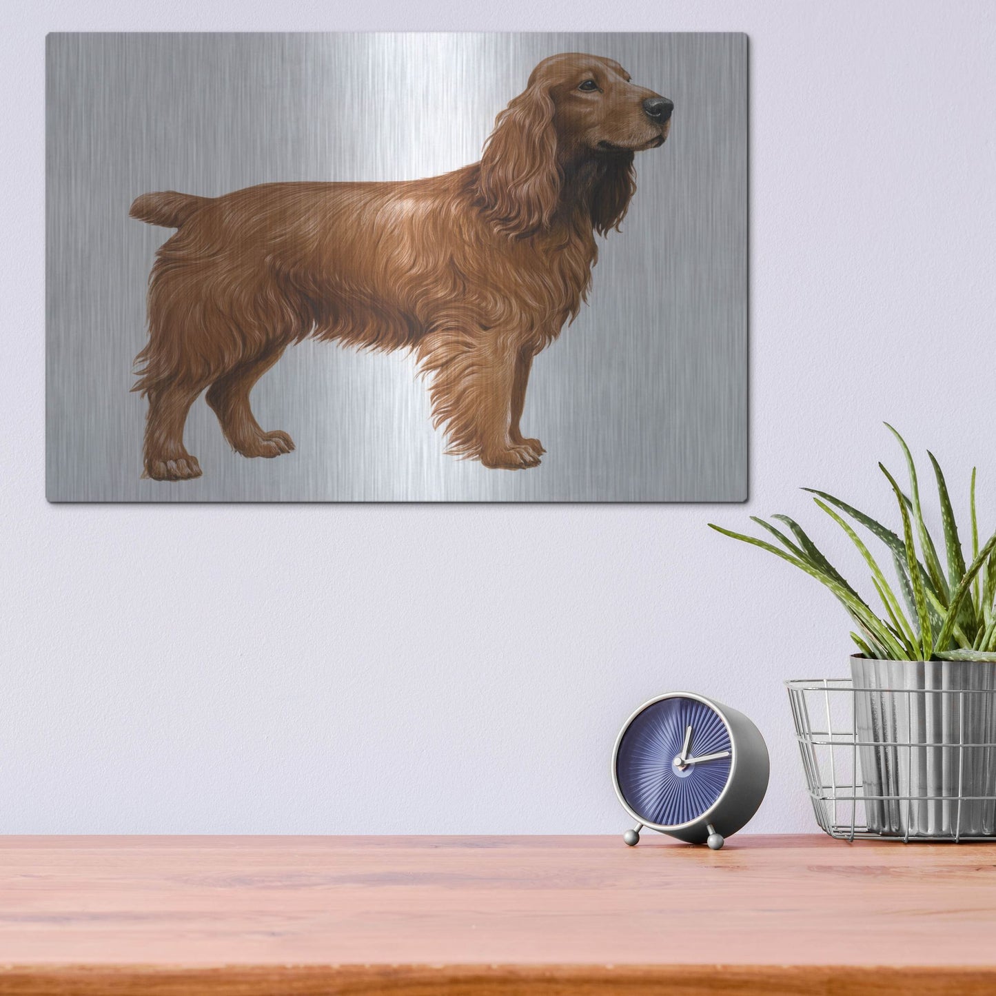 Luxe Metal Art 'Cocker Spaniel' by Harro Maass, Metal Wall Art,16x12