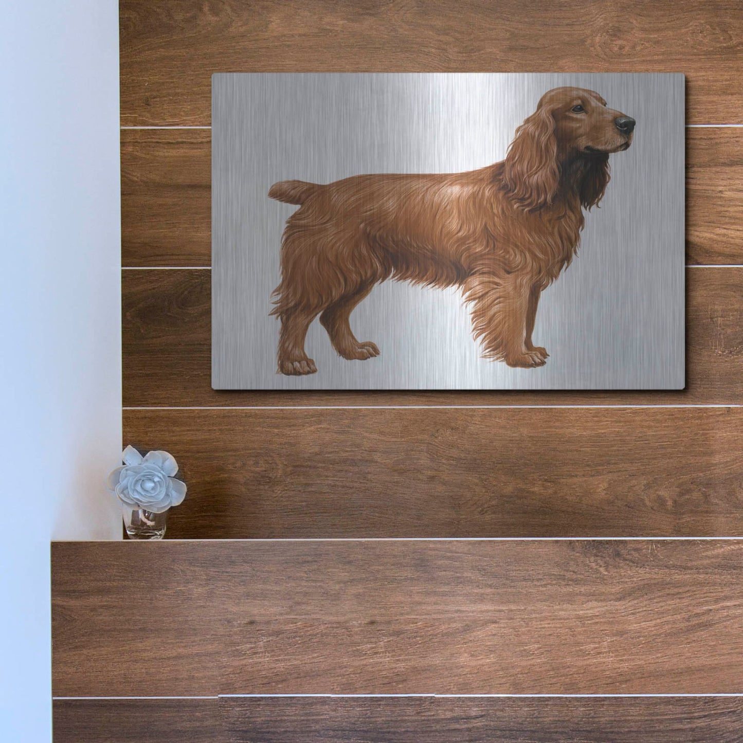 Luxe Metal Art 'Cocker Spaniel' by Harro Maass, Metal Wall Art,16x12