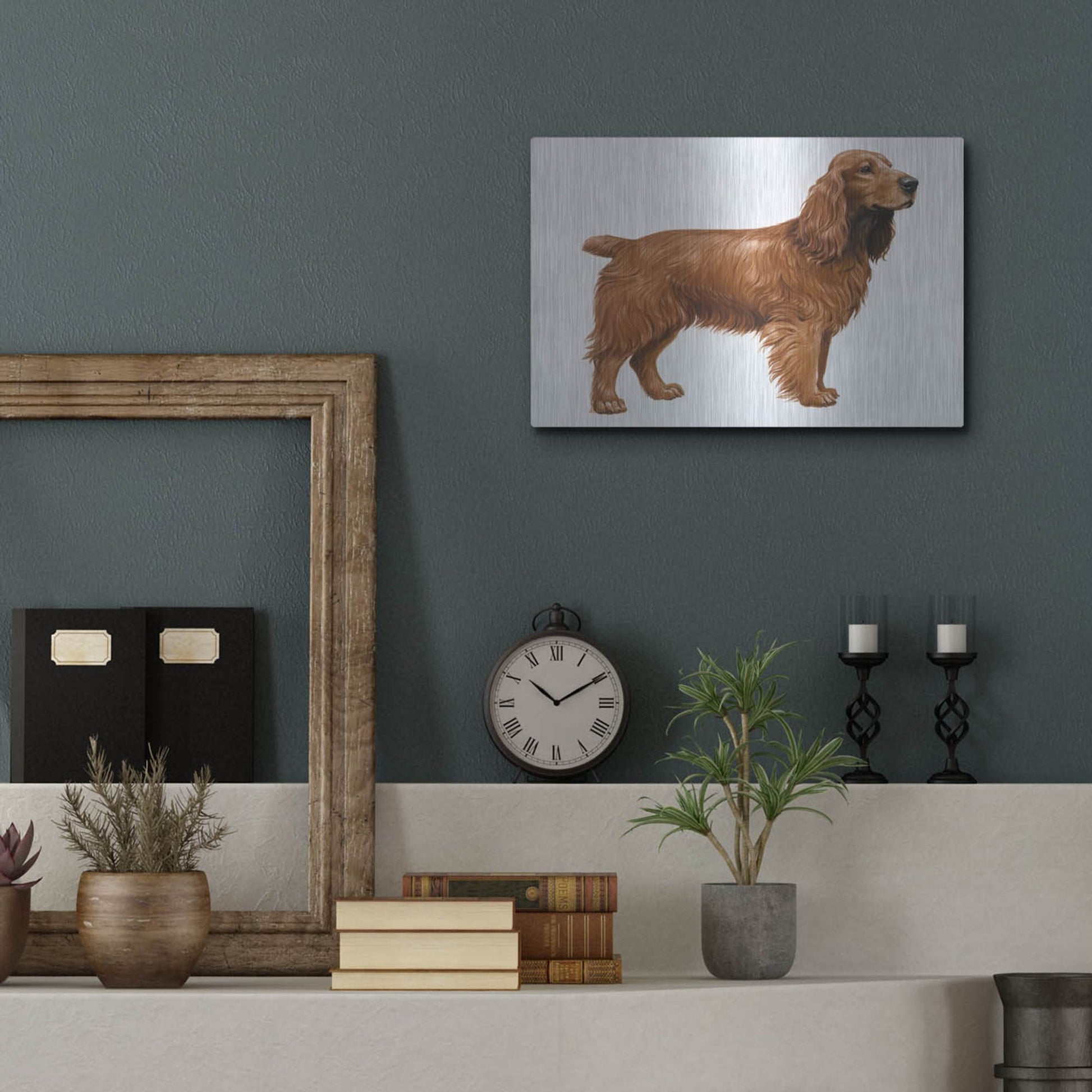 Luxe Metal Art 'Cocker Spaniel' by Harro Maass, Metal Wall Art,16x12