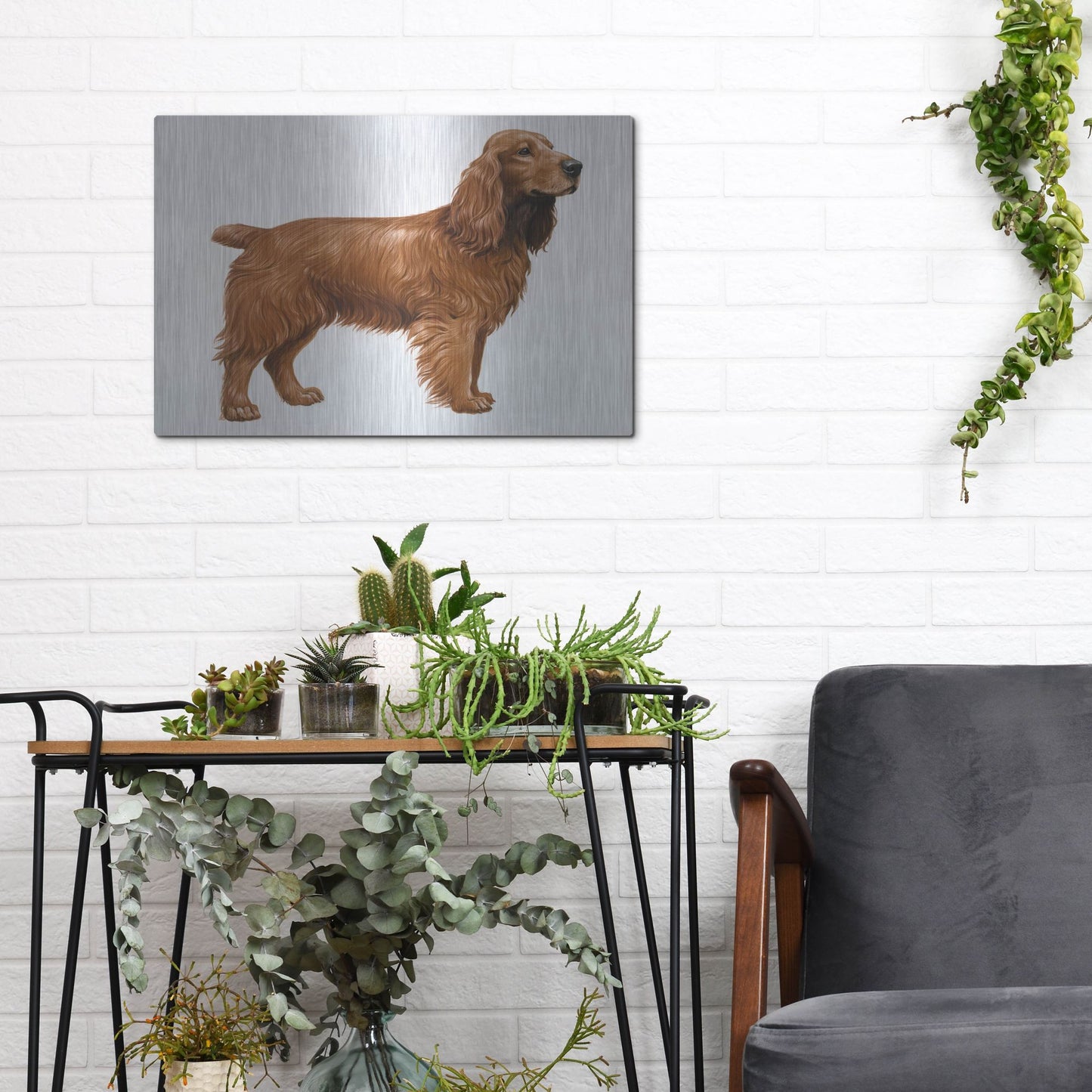 Luxe Metal Art 'Cocker Spaniel' by Harro Maass, Metal Wall Art,16x12