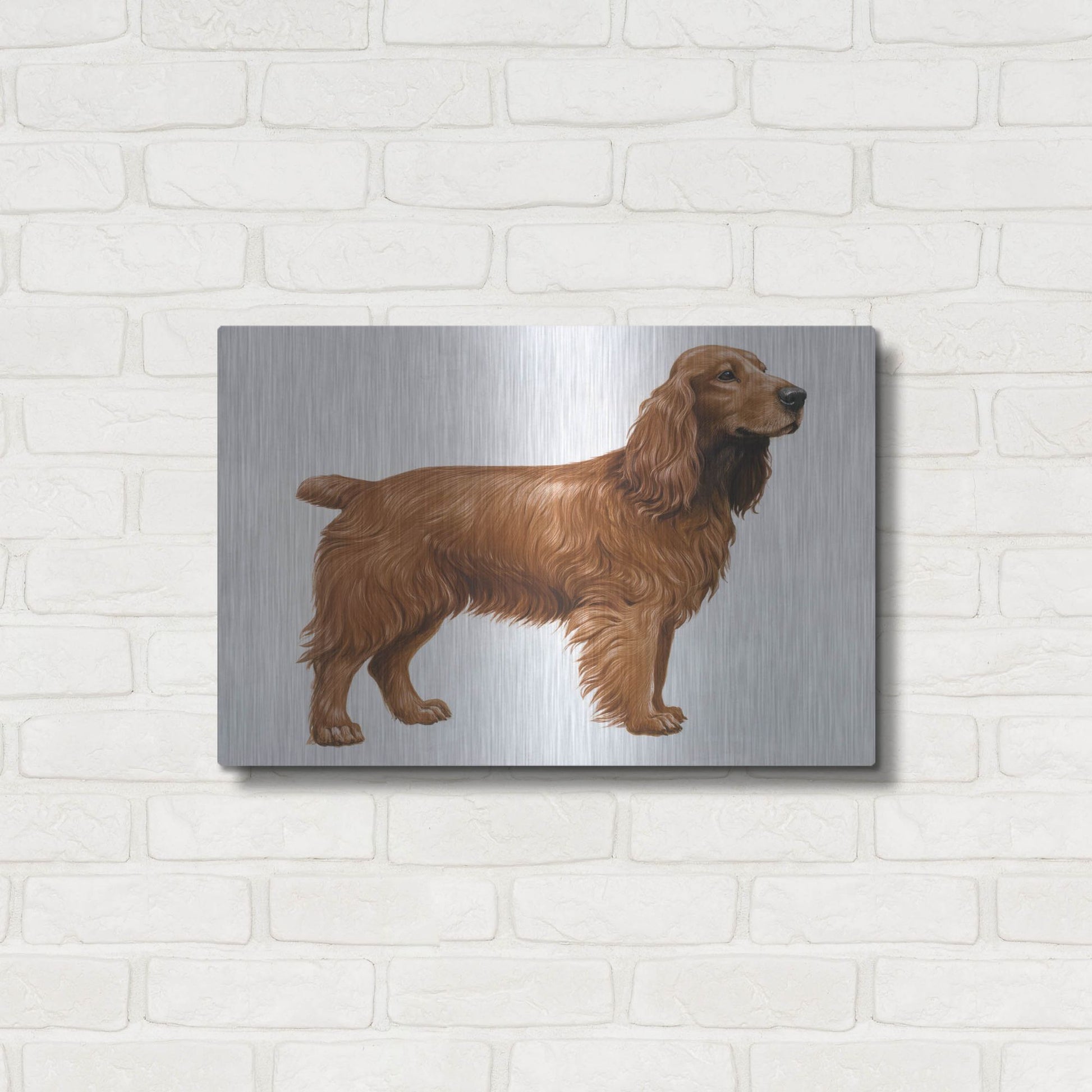 Luxe Metal Art 'Cocker Spaniel' by Harro Maass, Metal Wall Art,24x16