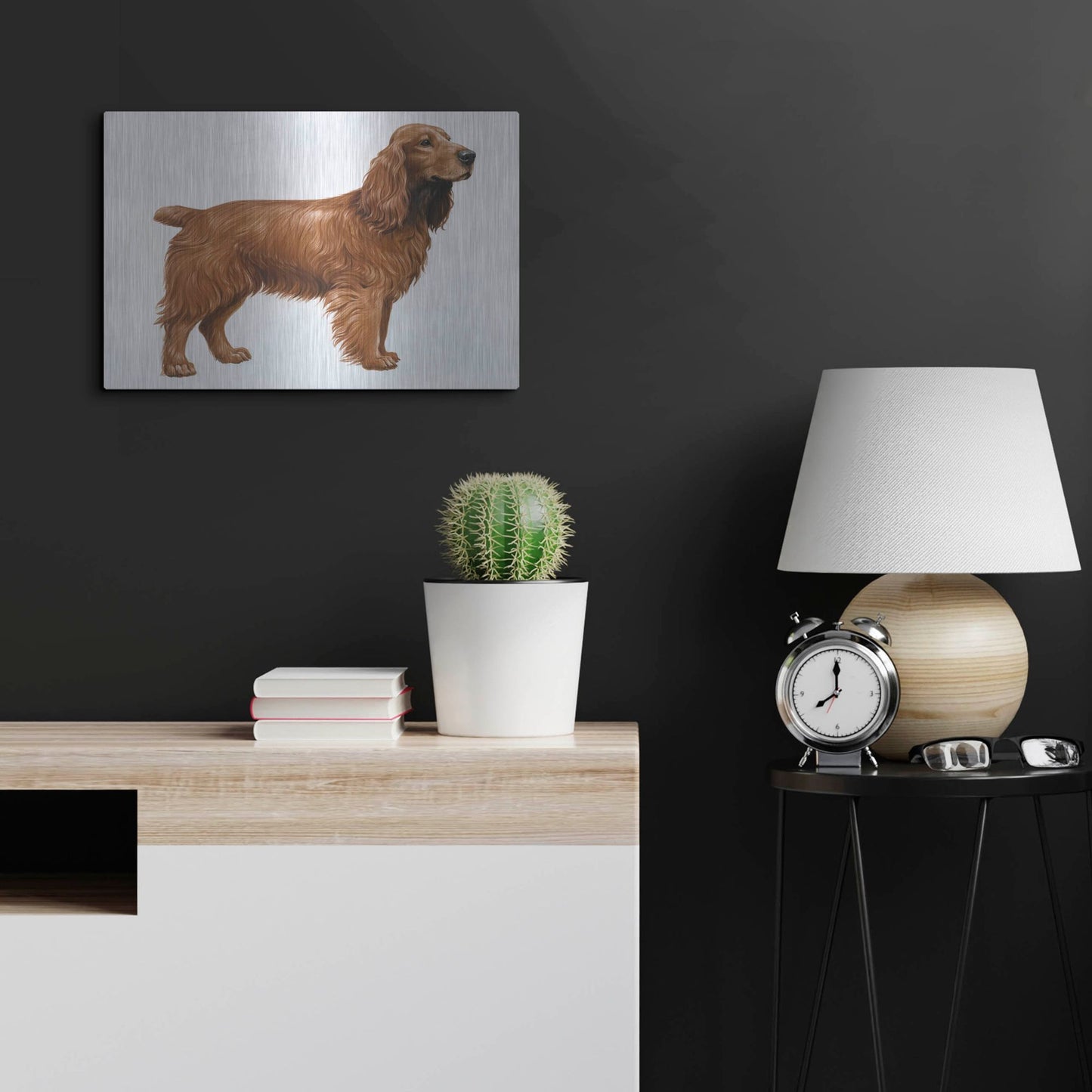 Luxe Metal Art 'Cocker Spaniel' by Harro Maass, Metal Wall Art,24x16