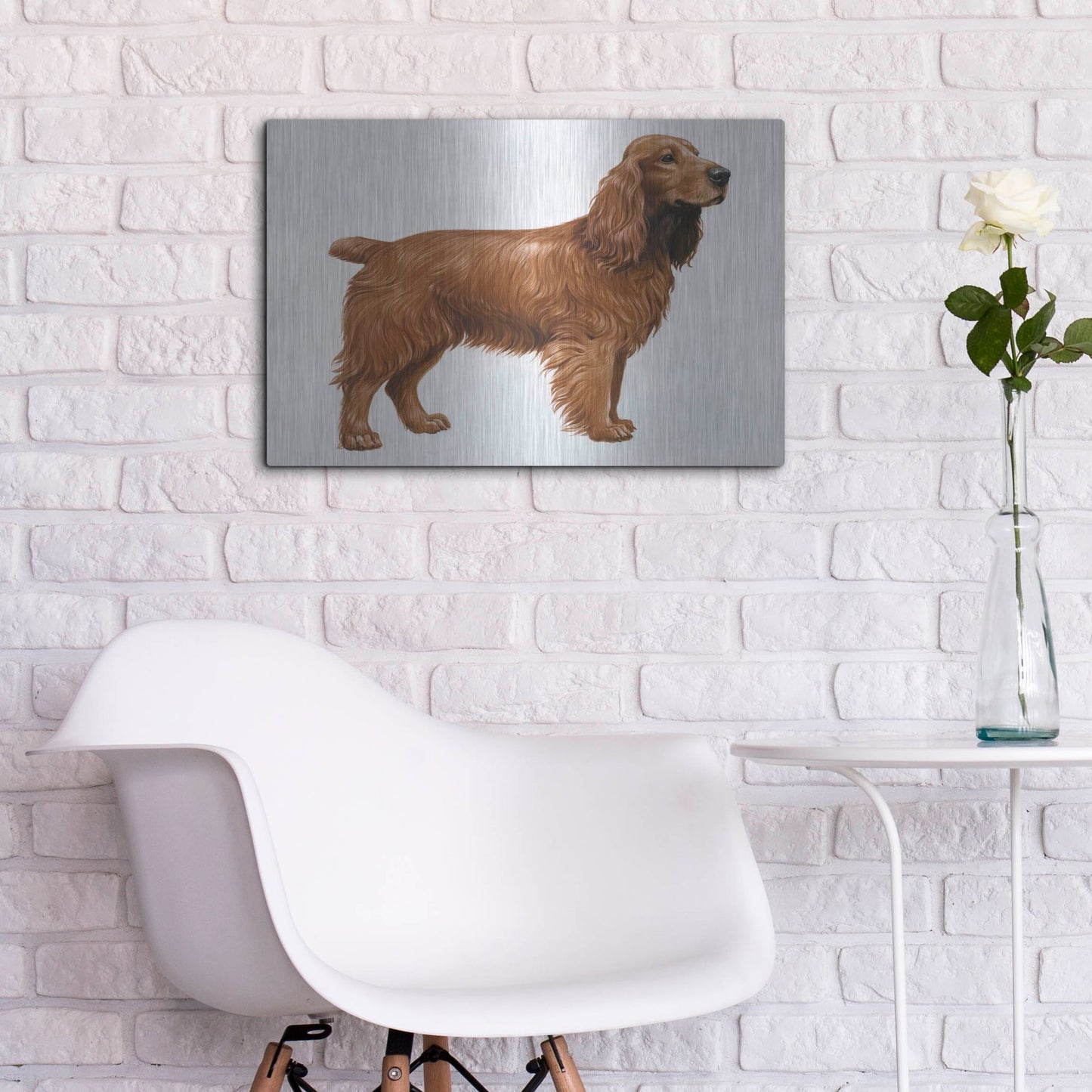 Luxe Metal Art 'Cocker Spaniel' by Harro Maass, Metal Wall Art,24x16