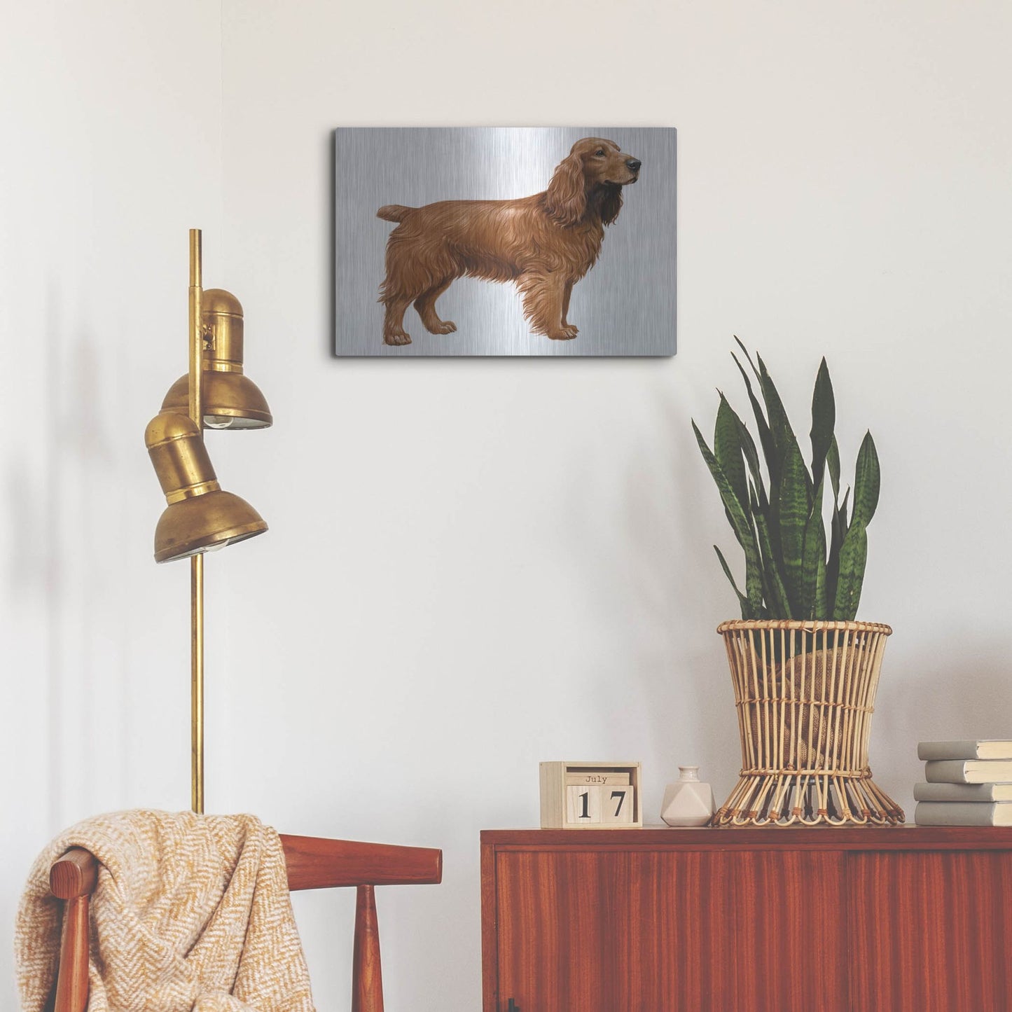 Luxe Metal Art 'Cocker Spaniel' by Harro Maass, Metal Wall Art,24x16