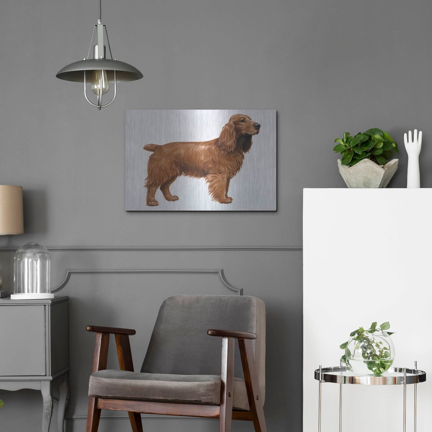 Luxe Metal Art 'Cocker Spaniel' by Harro Maass, Metal Wall Art,24x16