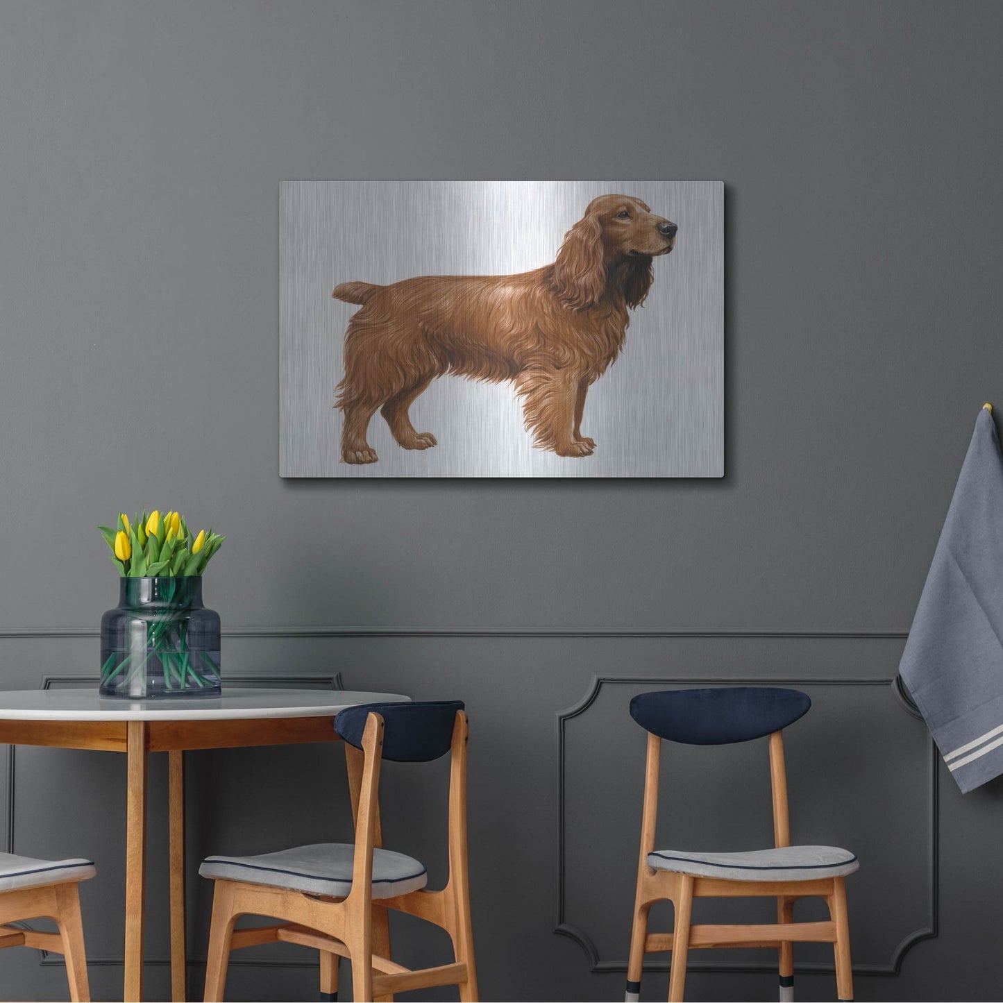 Luxe Metal Art 'Cocker Spaniel' by Harro Maass, Metal Wall Art,36x24