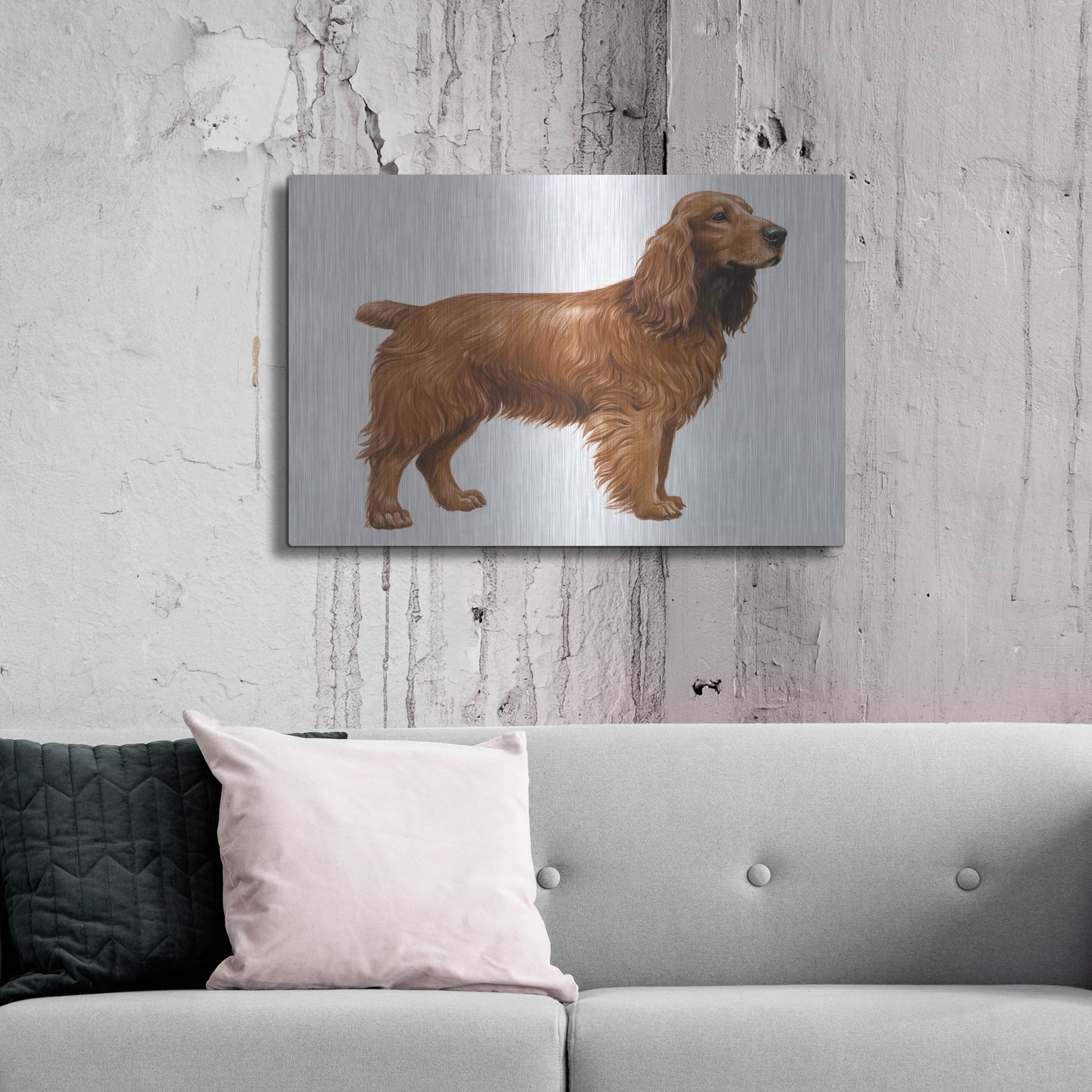 Luxe Metal Art 'Cocker Spaniel' by Harro Maass, Metal Wall Art,36x24