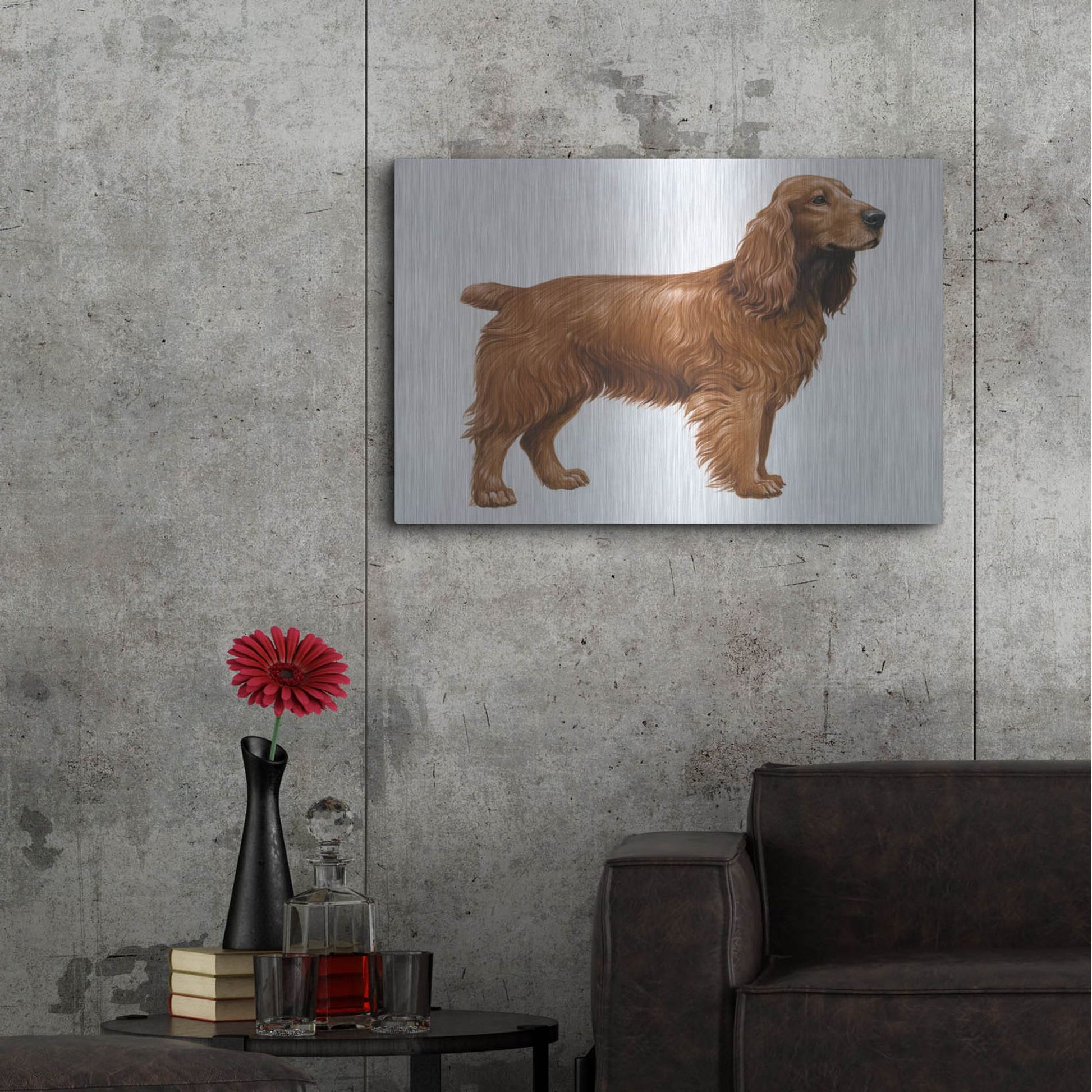 Luxe Metal Art 'Cocker Spaniel' by Harro Maass, Metal Wall Art,36x24