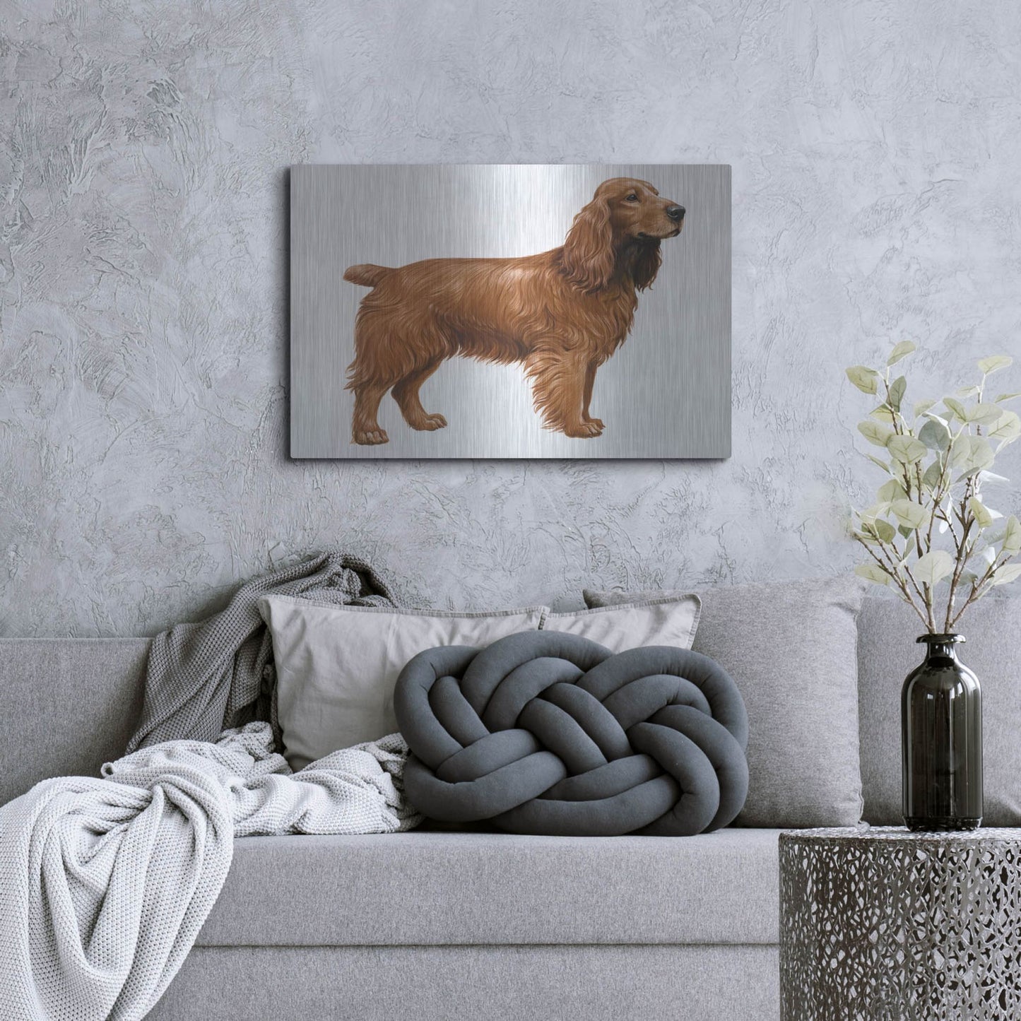 Luxe Metal Art 'Cocker Spaniel' by Harro Maass, Metal Wall Art,36x24