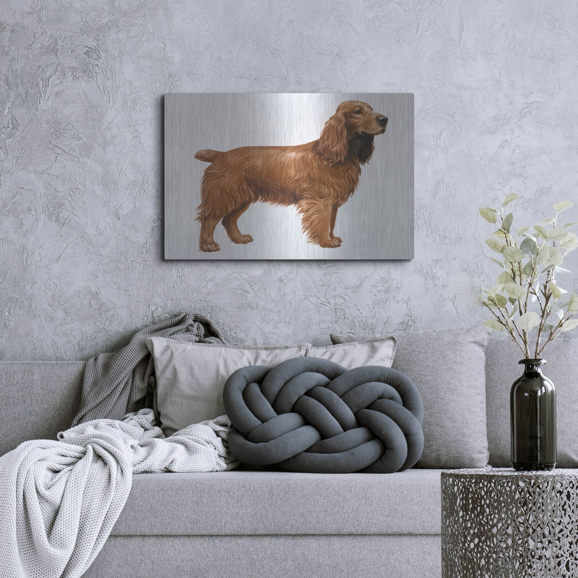 Luxe Metal Art 'Cocker Spaniel' by Harro Maass, Metal Wall Art,36x24