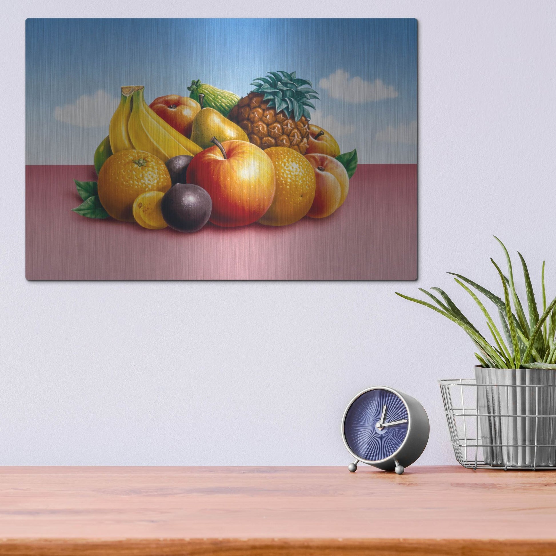 Luxe Metal Art 'Fruit 2' by Harro Maass, Metal Wall Art,16x12