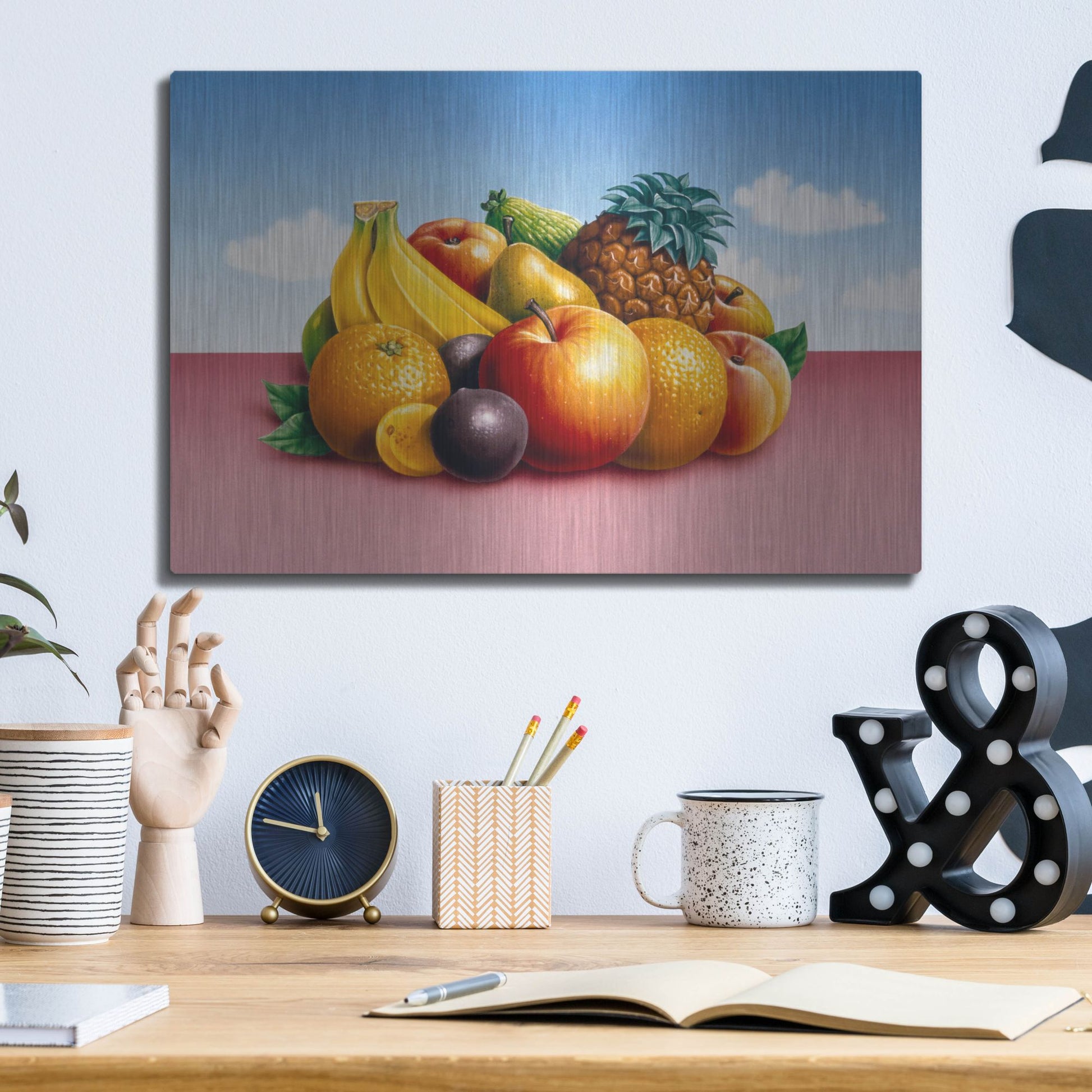 Luxe Metal Art 'Fruit 2' by Harro Maass, Metal Wall Art,16x12