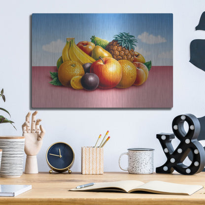 Luxe Metal Art 'Fruit 2' by Harro Maass, Metal Wall Art,16x12