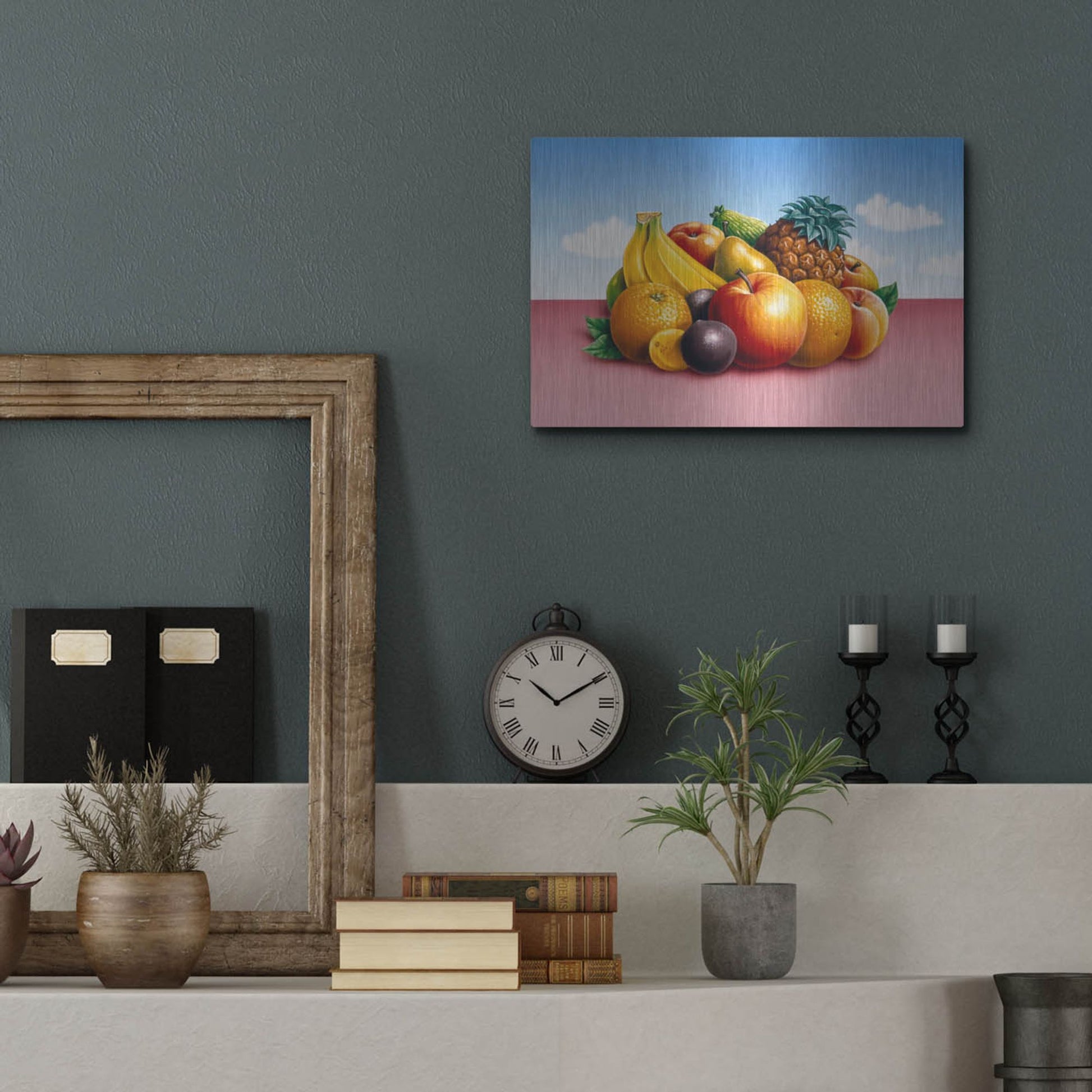 Luxe Metal Art 'Fruit 2' by Harro Maass, Metal Wall Art,16x12